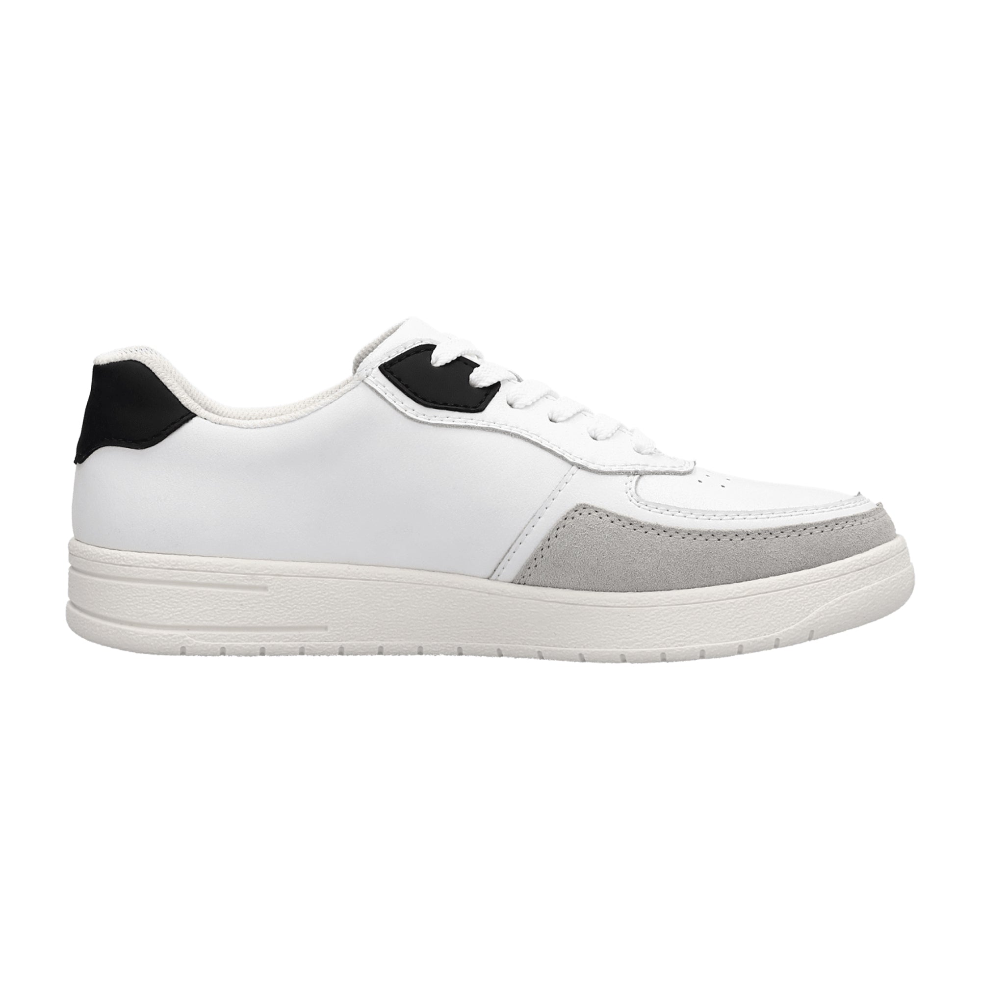 Rieker FSK Men's White Leather Lace-Up Shoes with Removable Insole