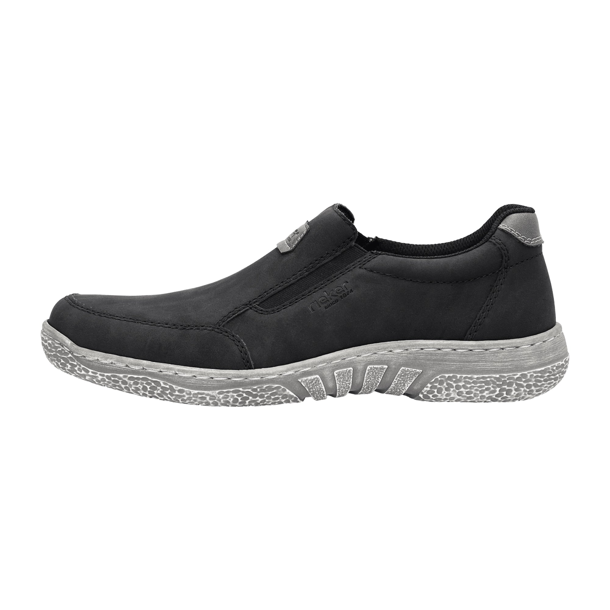 Rieker FSK Men's Black Slip-On Loafers Wide Fit Comfortable Casual Shoes