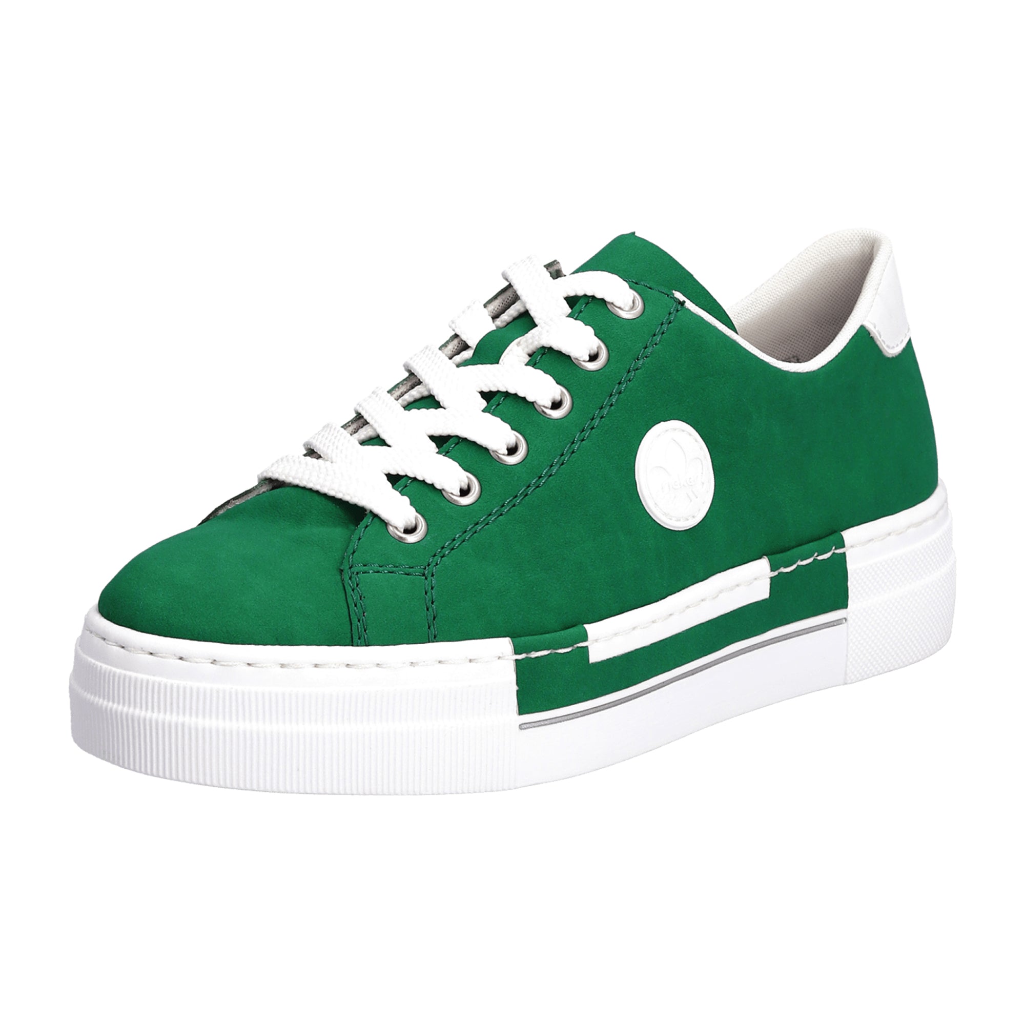 Rieker Nabukino Women's Green Synthetic Sneakers with Lace-Up Closure