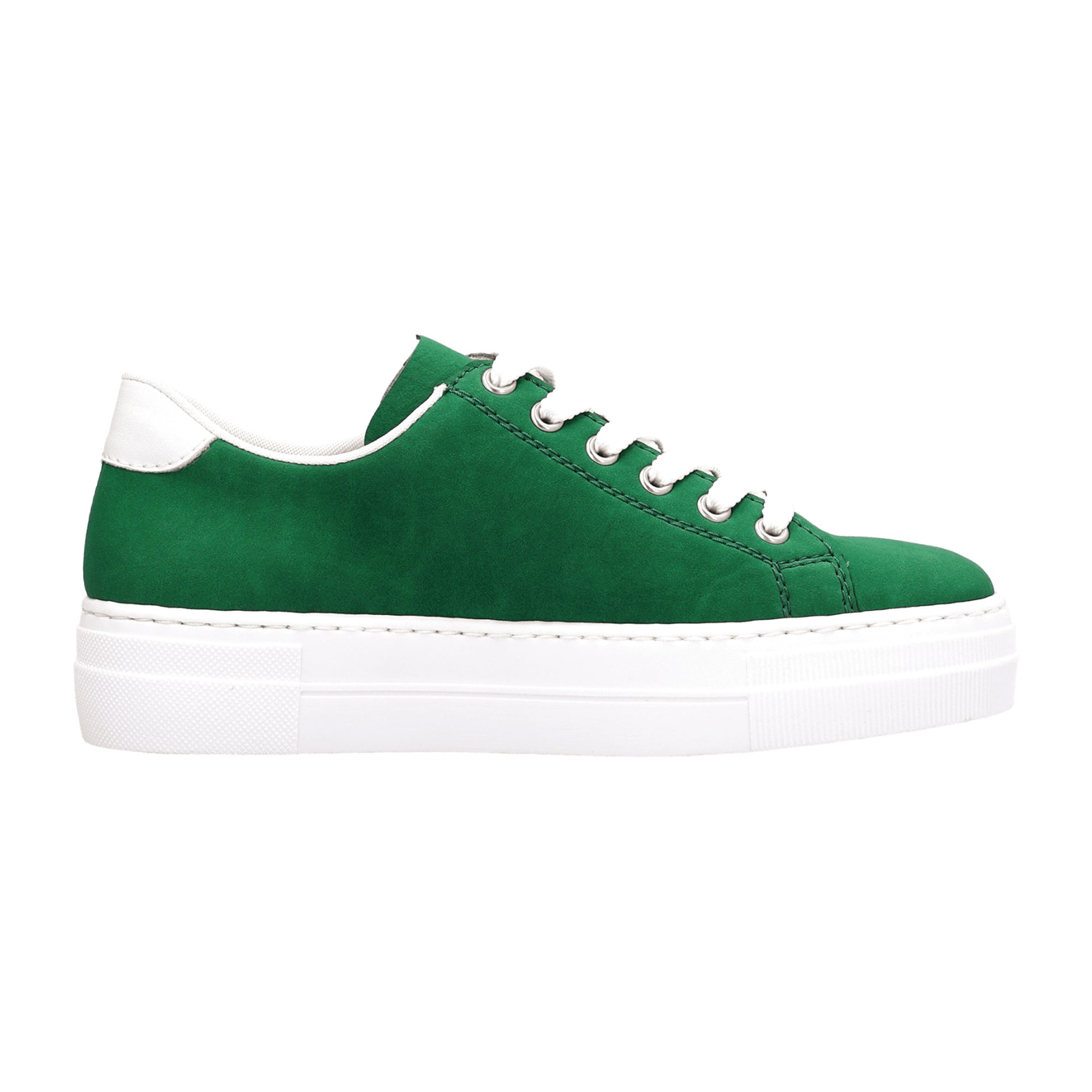 Rieker Nabukino Women's Green Synthetic Sneakers with Lace-Up Closure