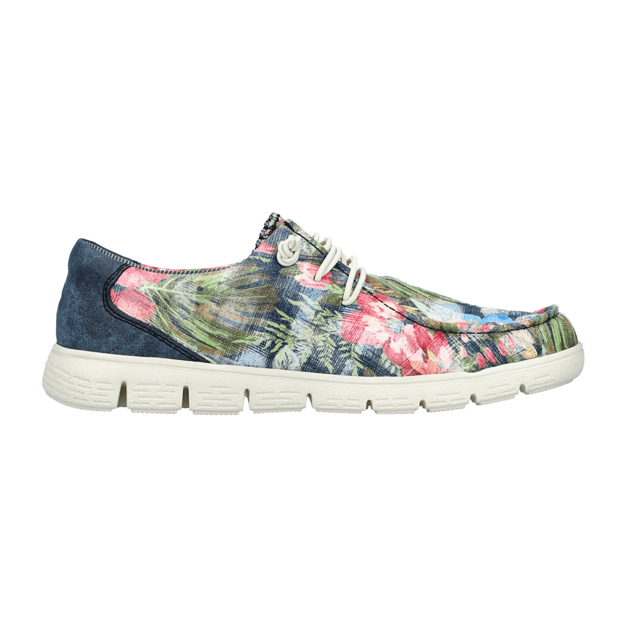 Rieker Women's Colorful Slip-On Shoes with Flat Heel Textile Upper