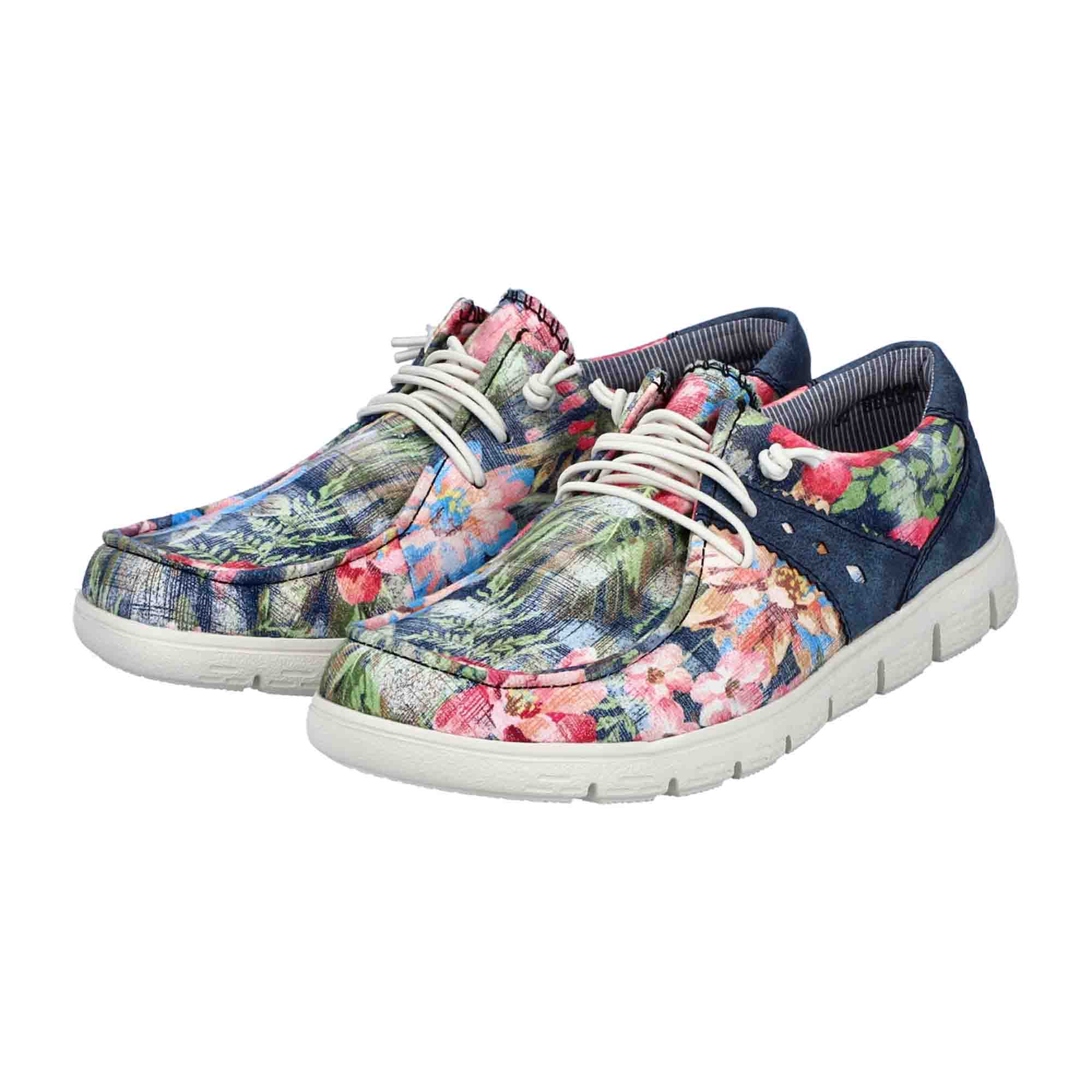 Rieker Women's Colorful Slip-On Shoes with Flat Heel Textile Upper