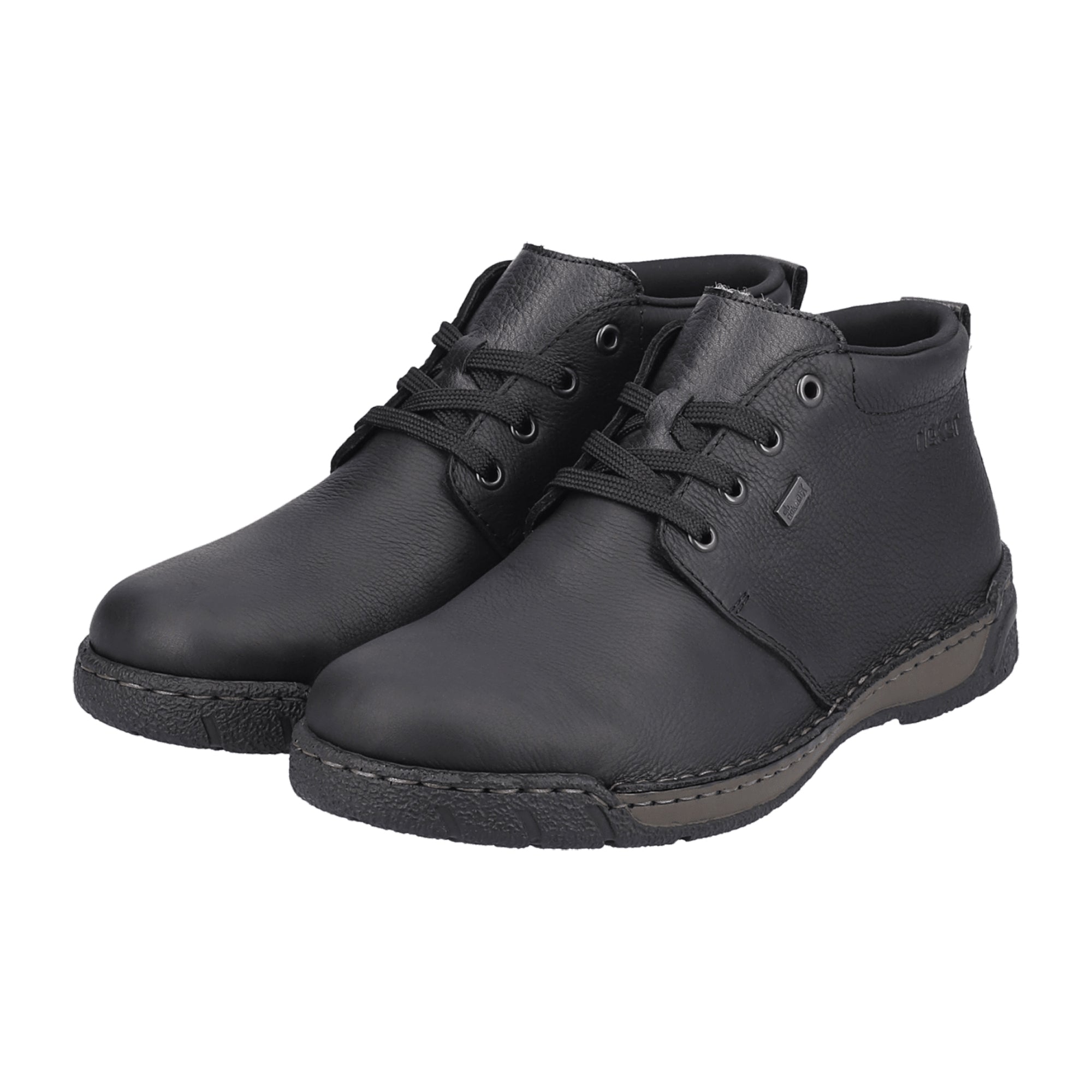Rieker B0304-00 Men's Black Shoes for Fall Winter Wide Fit