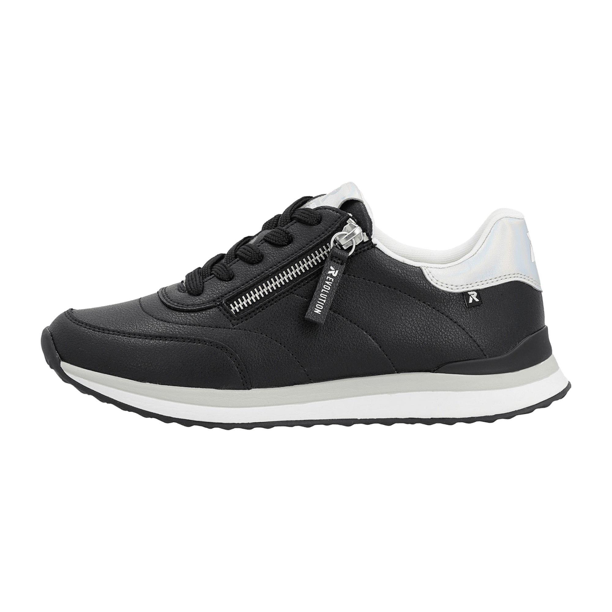 Rieker FSK Women's Black Leather Casual Shoes with Removable Insole
