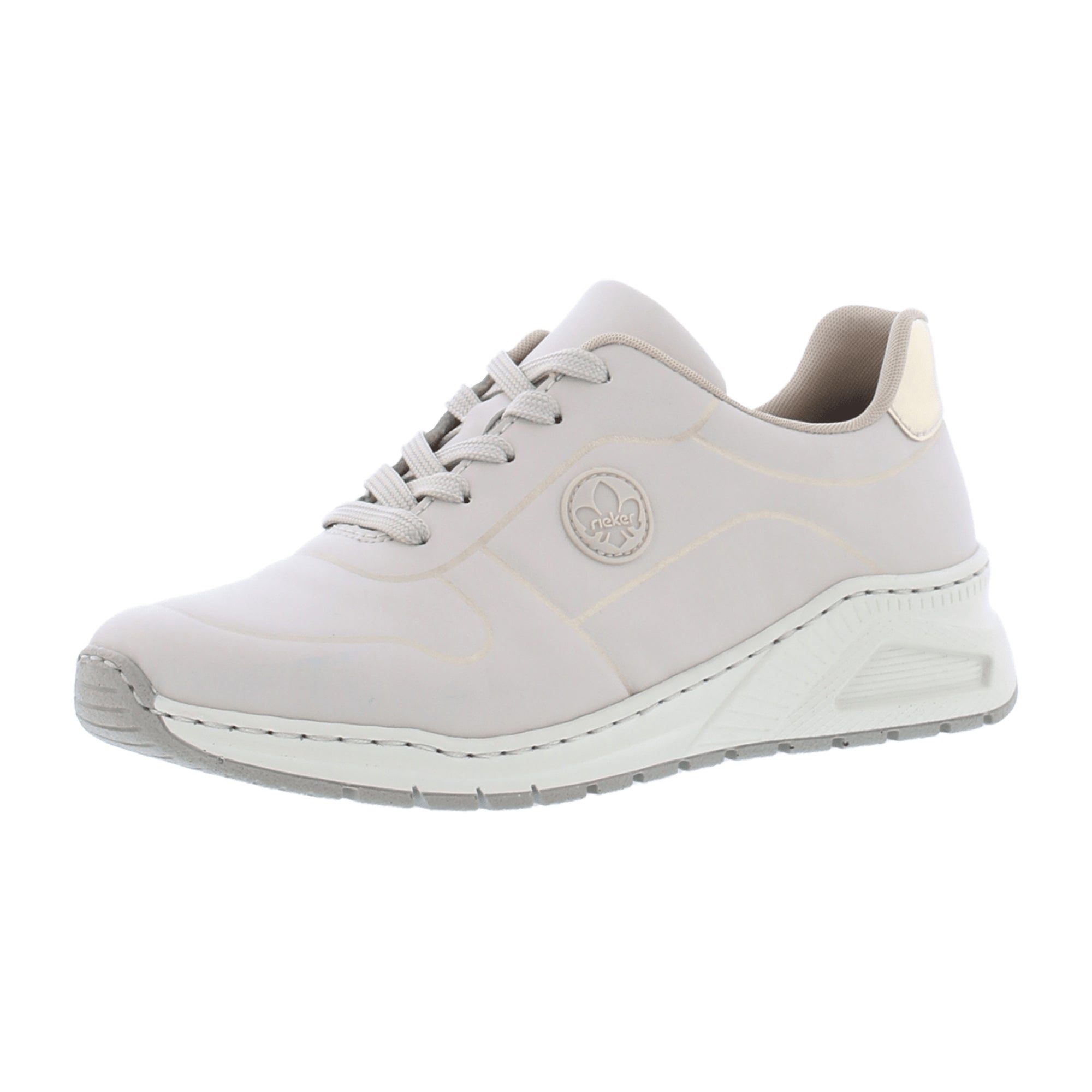 Rieker Beige Women's Casual Shoes Comfortable Wide Fit Faux Leather