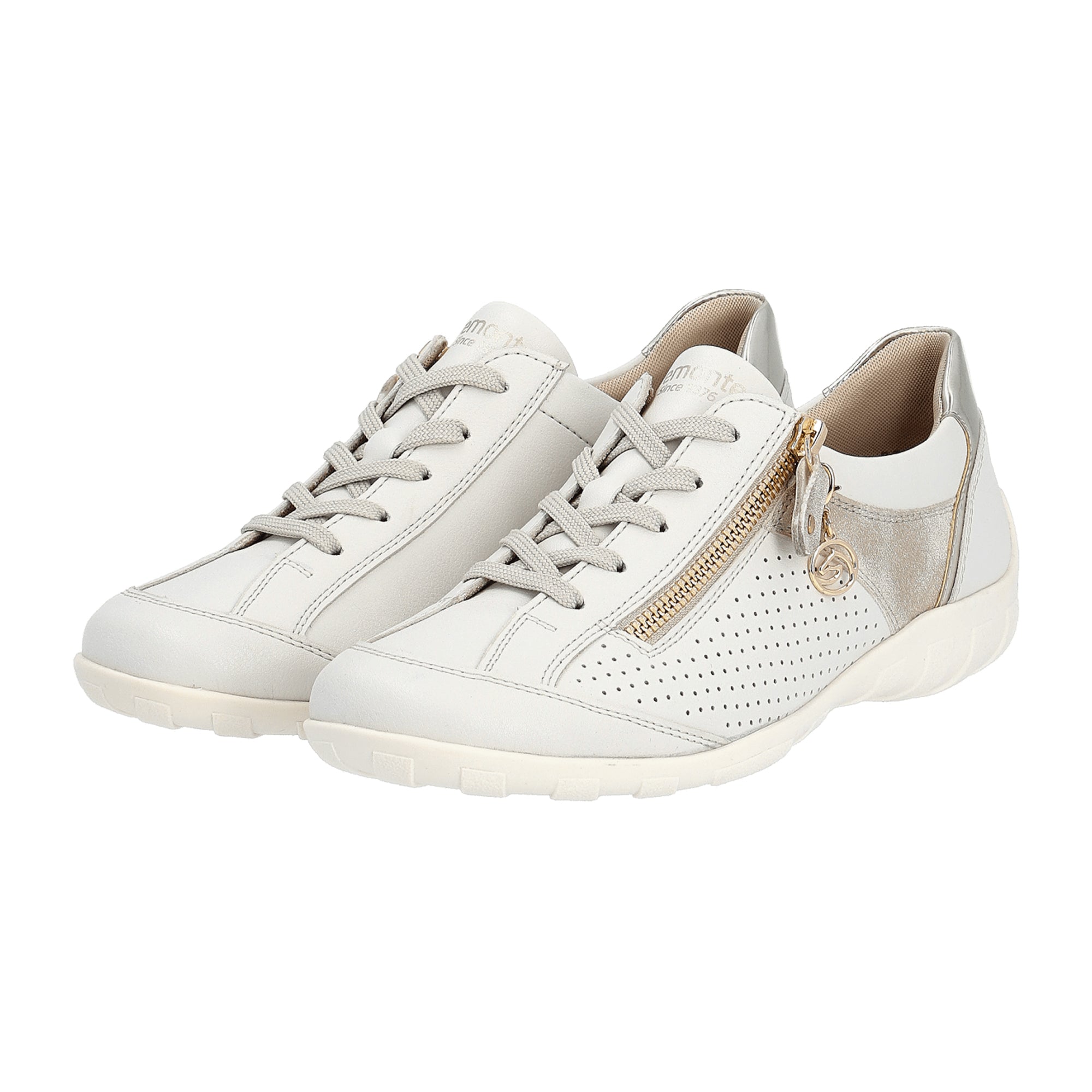 Women's Remonte R3411-80 White Sneakers with Air Cushion Comfort - Bartel-Shop