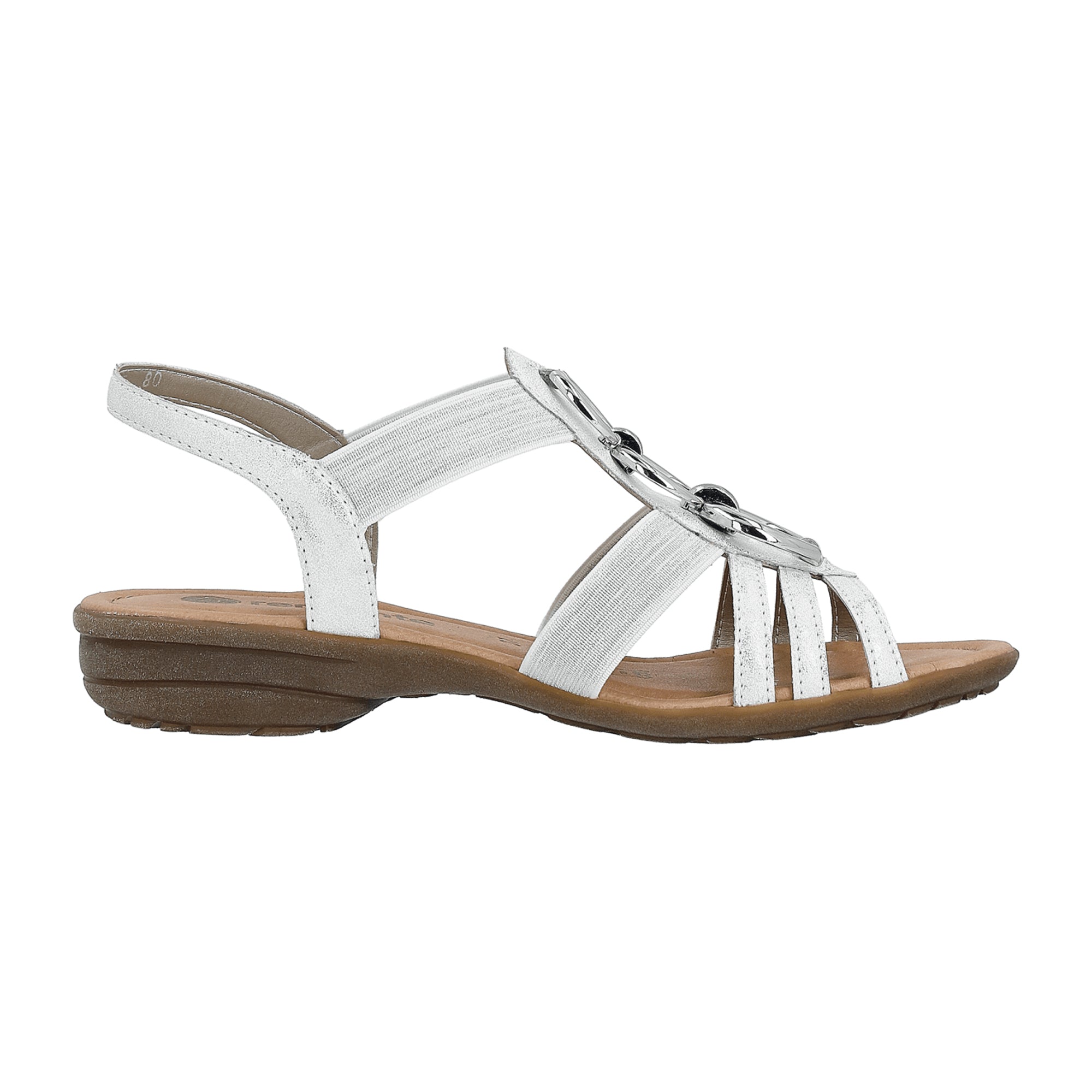 Remonte White Women's Slip-On Shoes, Faux Leather, Flat Heel, Spring Summer