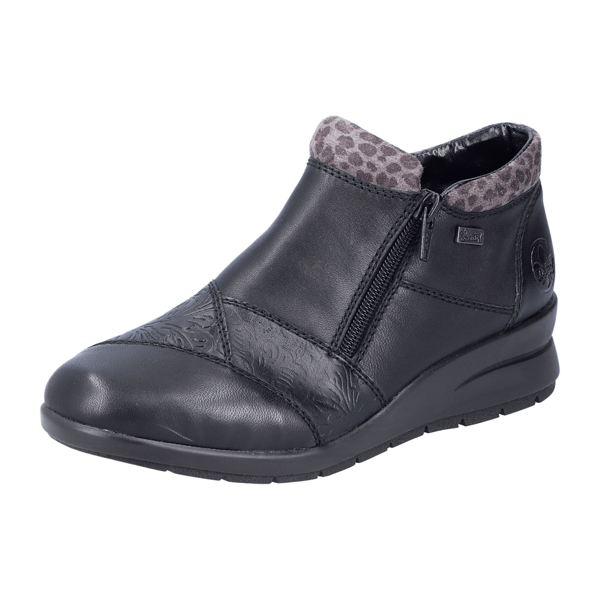 Rieker Women's Black Leather Shoes L4881-01 Fall Winter Collection