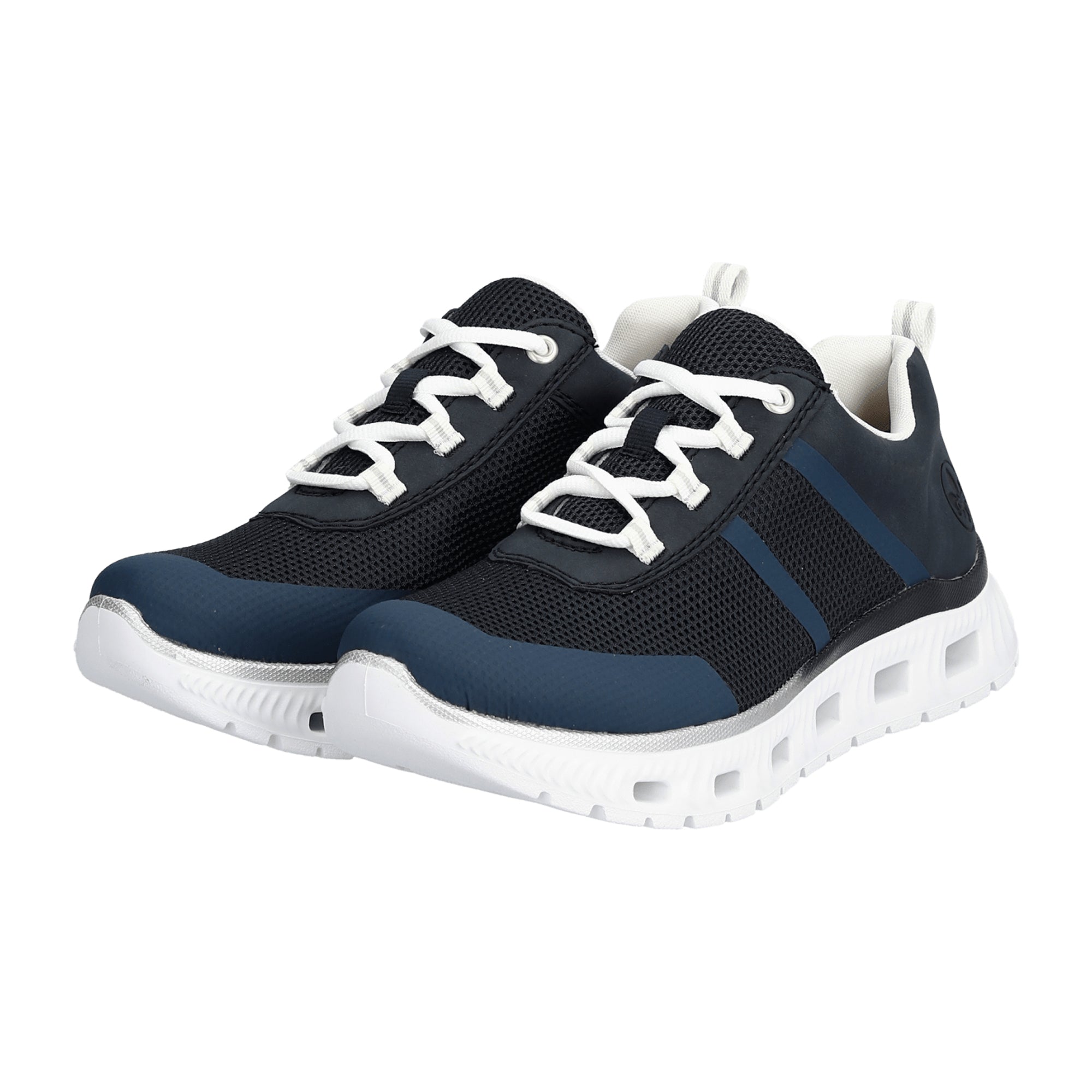 Rieker M600614 Women's Blue Casual Shoes Textile Upper Flat Heel Comfortable
