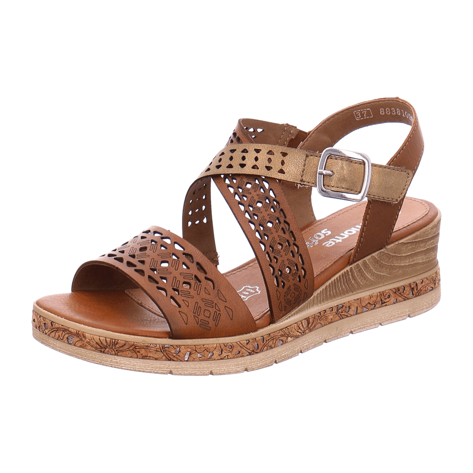 Remonte D306924 Women's Sandals Leather Upper Wedge Heel Comfortable Fit