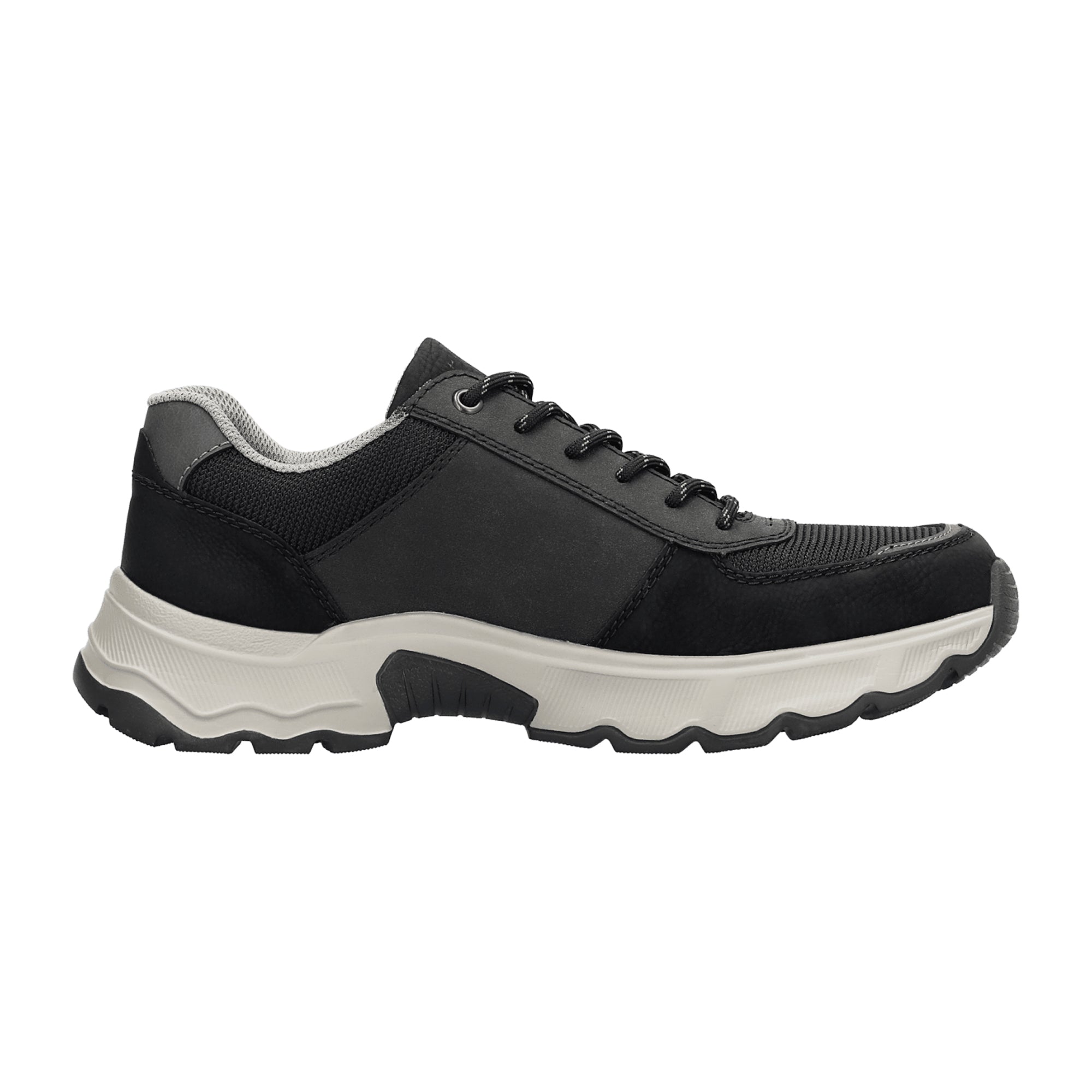 Rieker 11401 Black Men's Shoes Faux Leather Flat Heel Comfortable Casual