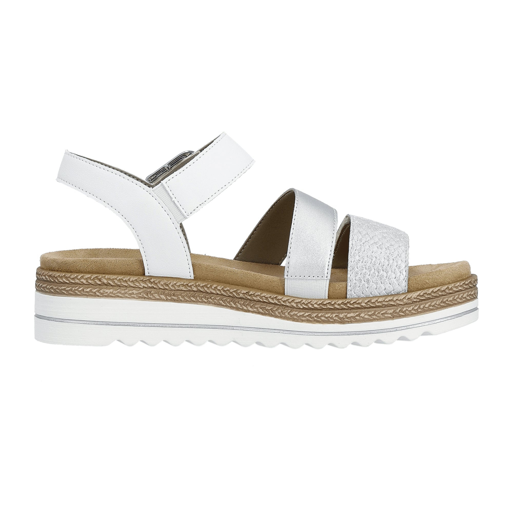 Remonte D0Q55-90 Women's Silver Flat Shoes Kunstleder Spring Summer