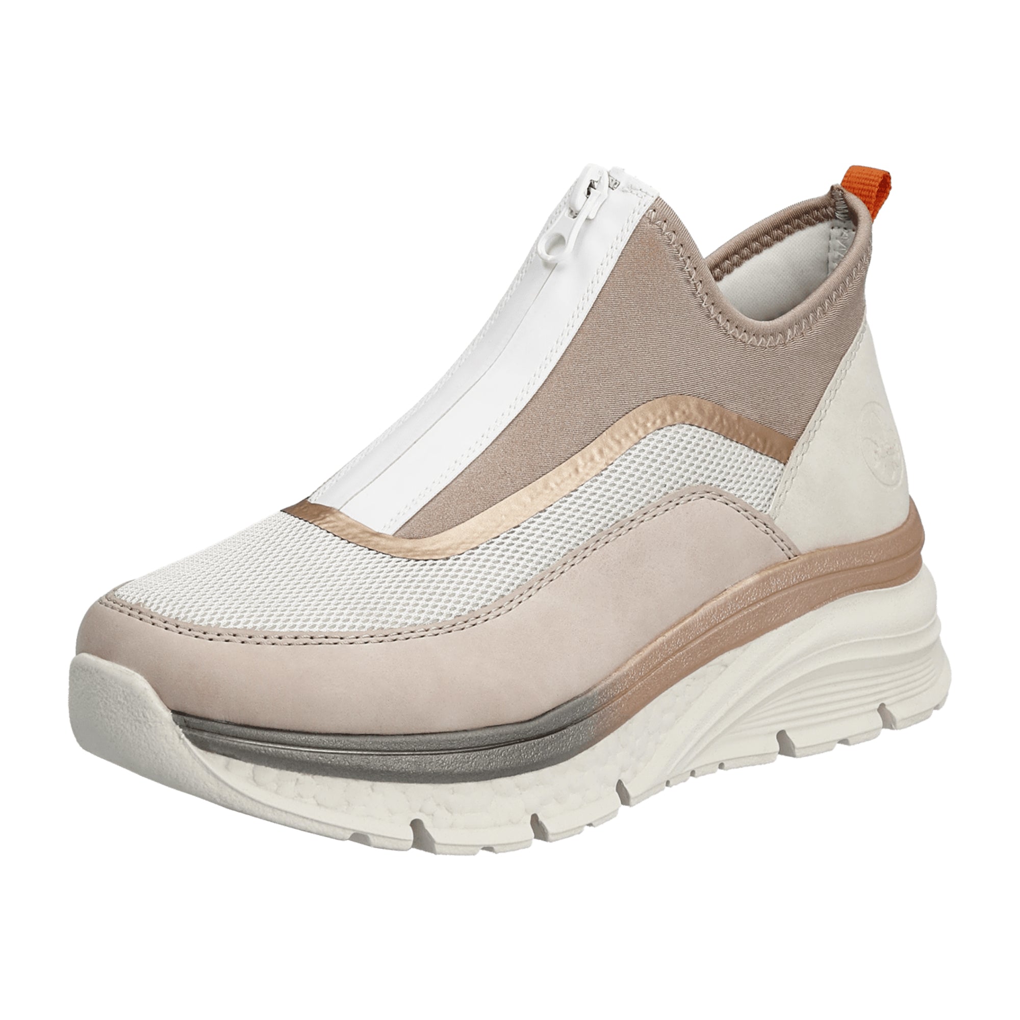 Rieker Women's Slip-On Shoes Pink Synthetic Leather Textile Lining EVA Sole