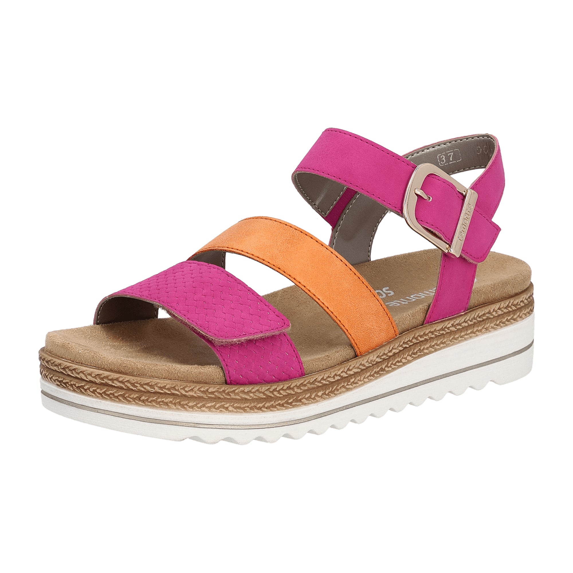 Remonte Women's Multicolor Shoes with Velcro Closure and Flat Heel