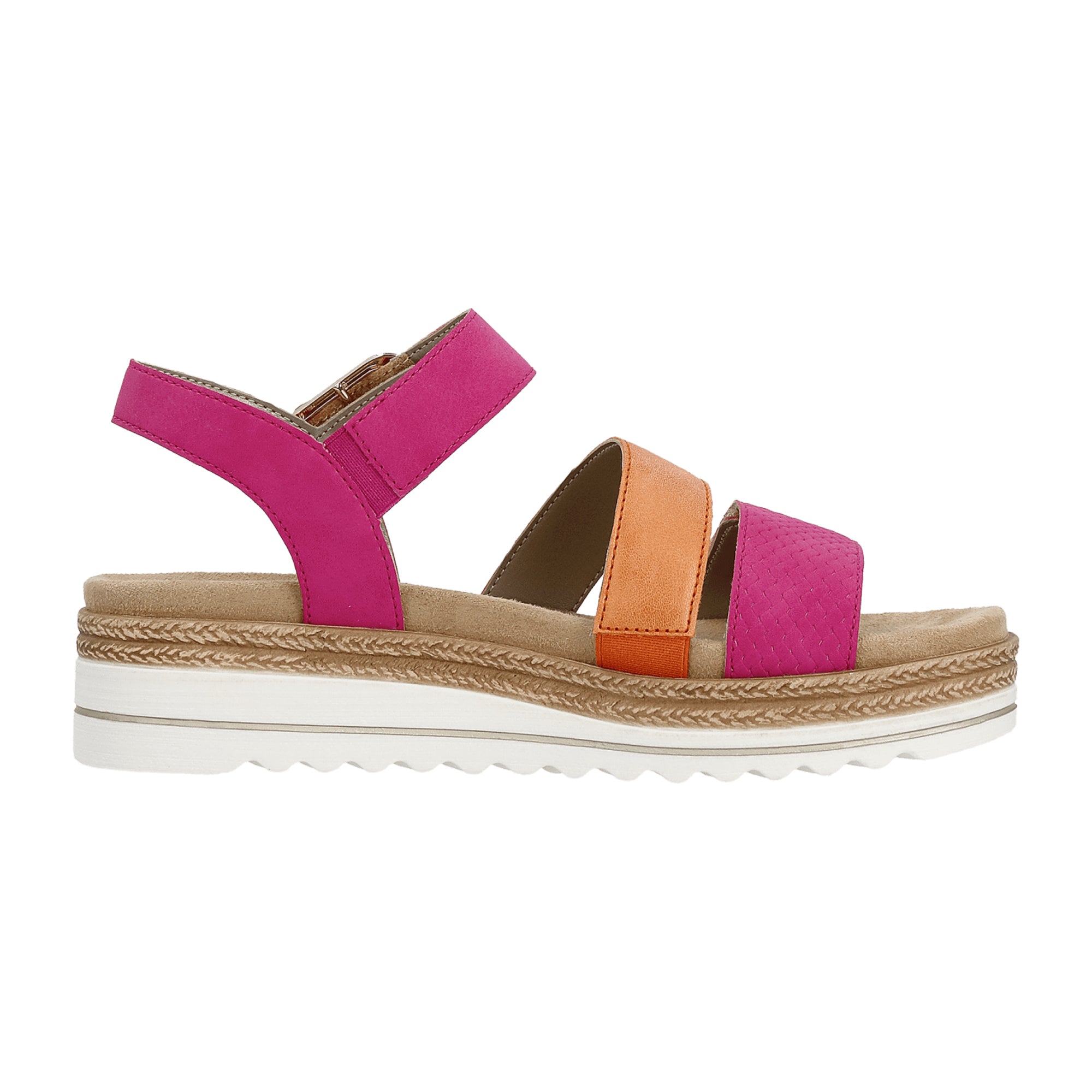 Remonte Women's Multicolor Shoes with Velcro Closure and Flat Heel