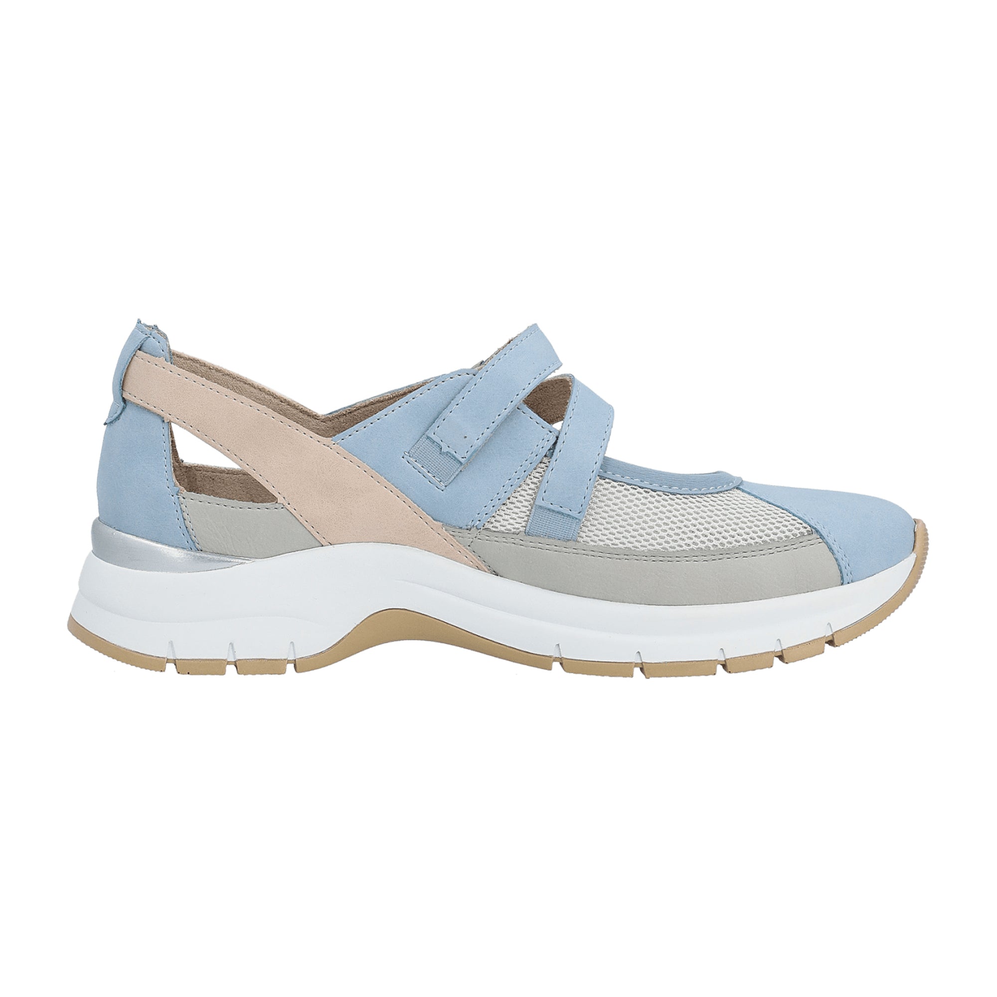 Remonte Women's Blue Slip-On Shoes with Flat Heel and Synthetic Leather Upper