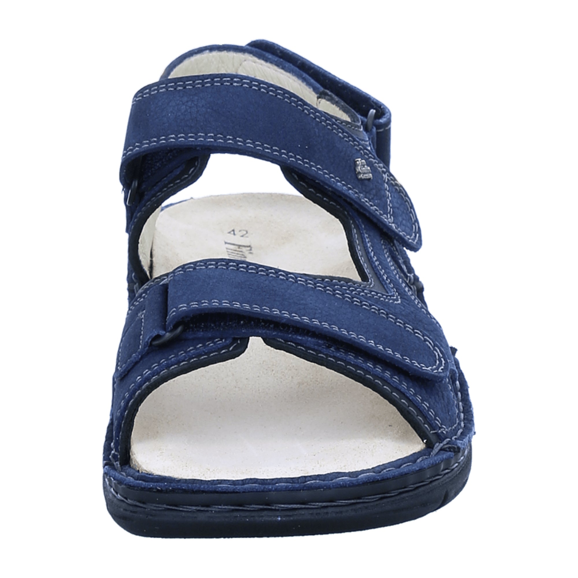 Finn Comfort Wanaka-Soft Men's Sandals - Blue Marine/Black, Comfort Leather Footwear with Adjustable Straps