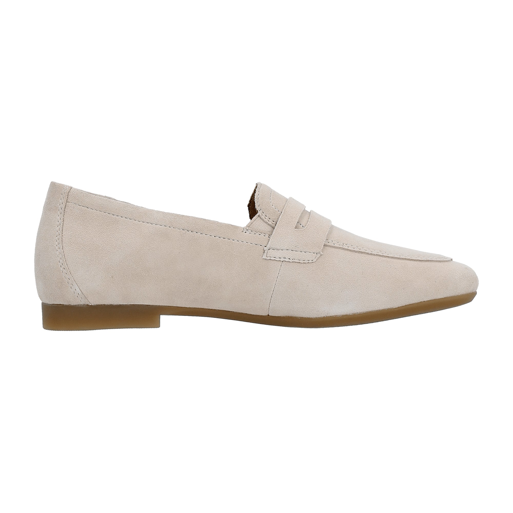Remonte Women's Beige Slip-On Shoes with Removable Insole and Rubber Sole