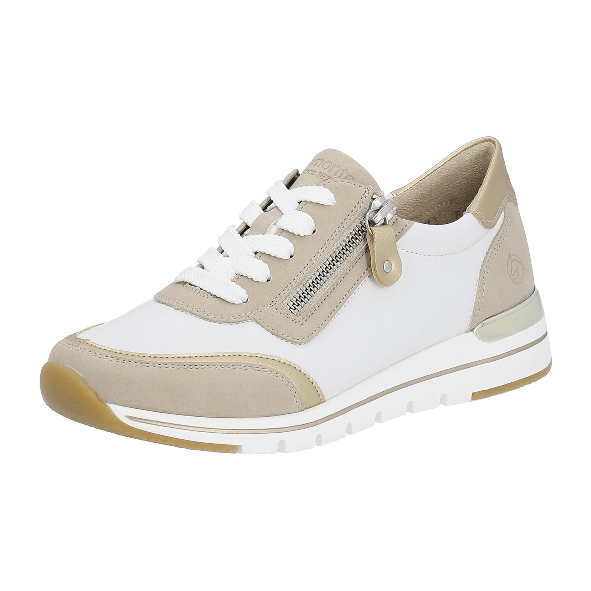 Remonte R6709 White Women's Shoes Faux Leather Flat Heel Comfortable Casual