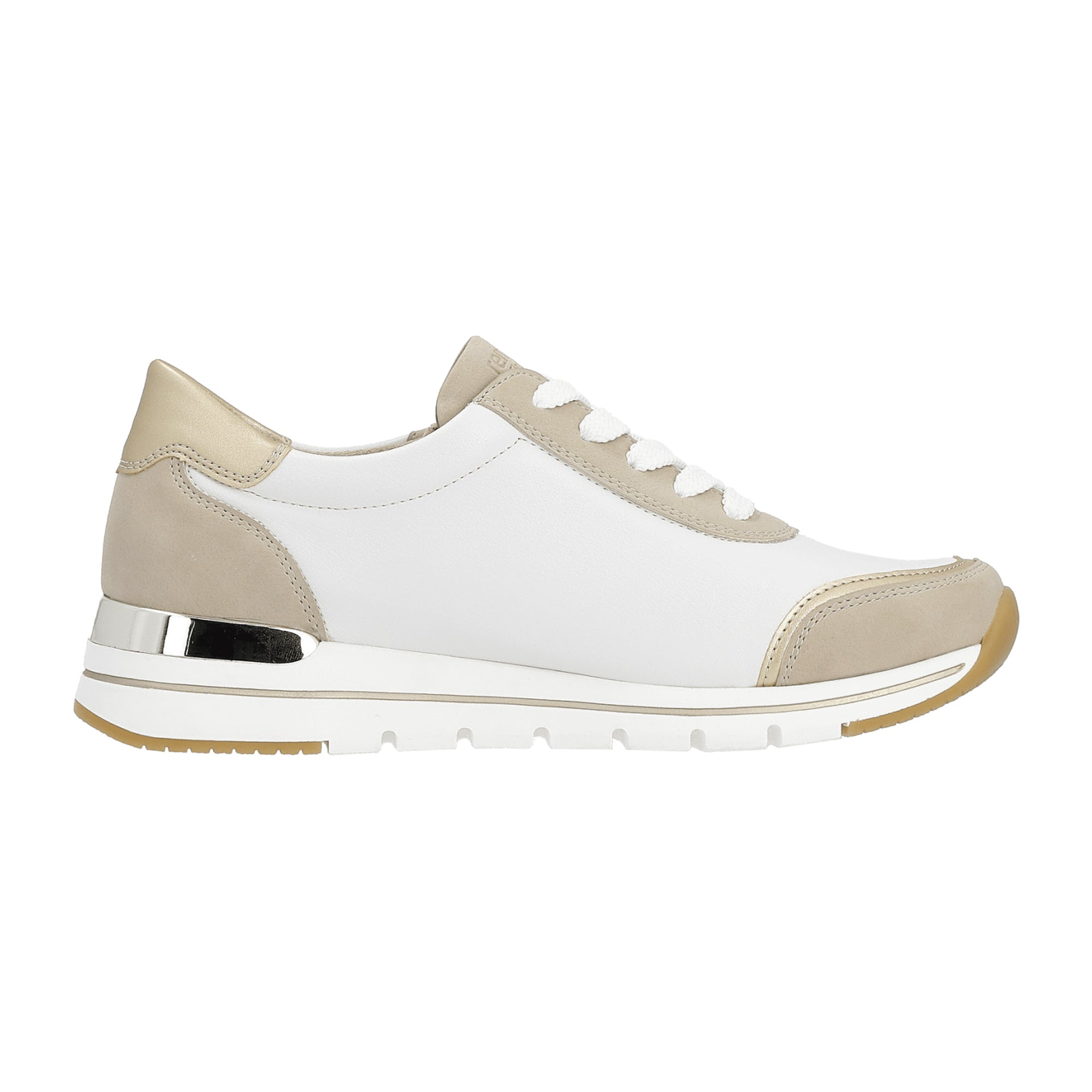 Remonte R6709 White Women's Shoes Faux Leather Flat Heel Comfortable Casual