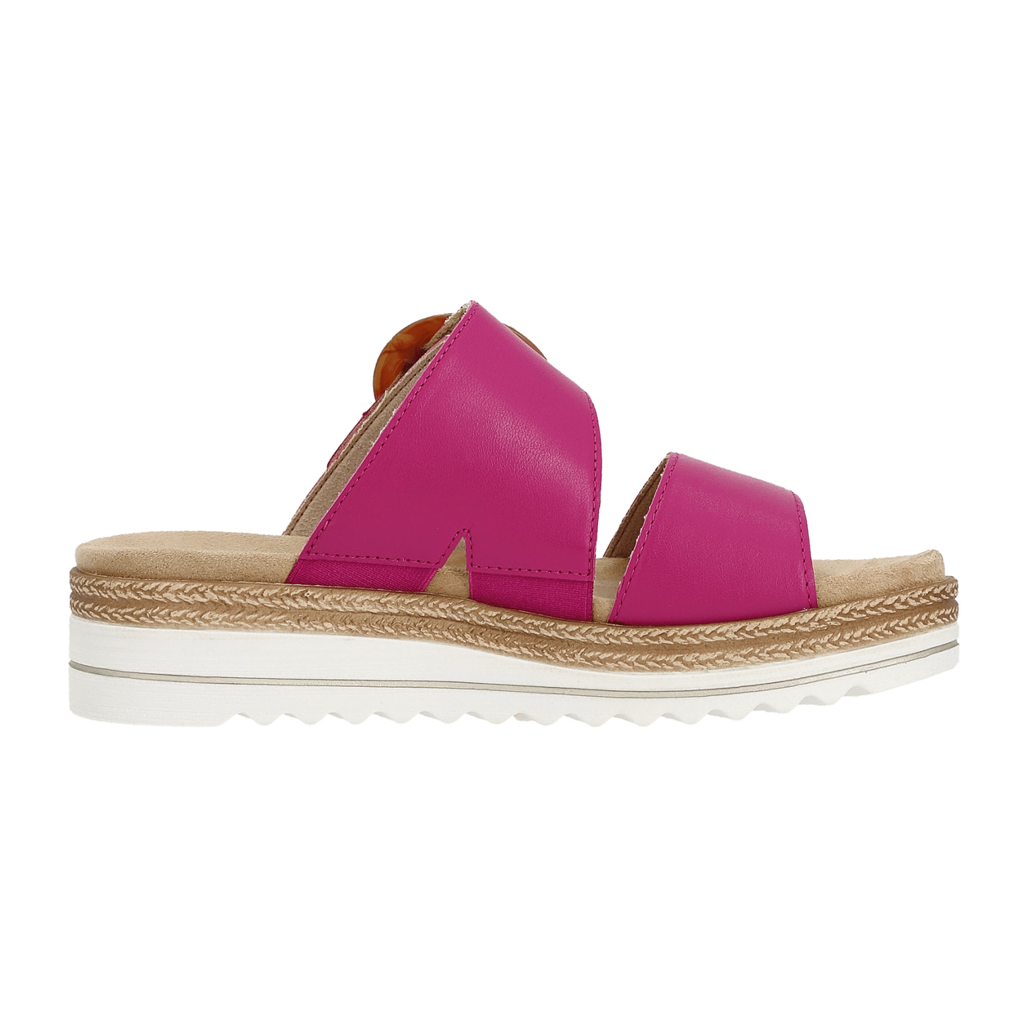Remonte Pink Women's Leather Shoes D0Q51-31 with Flat Heel and Textile Lining