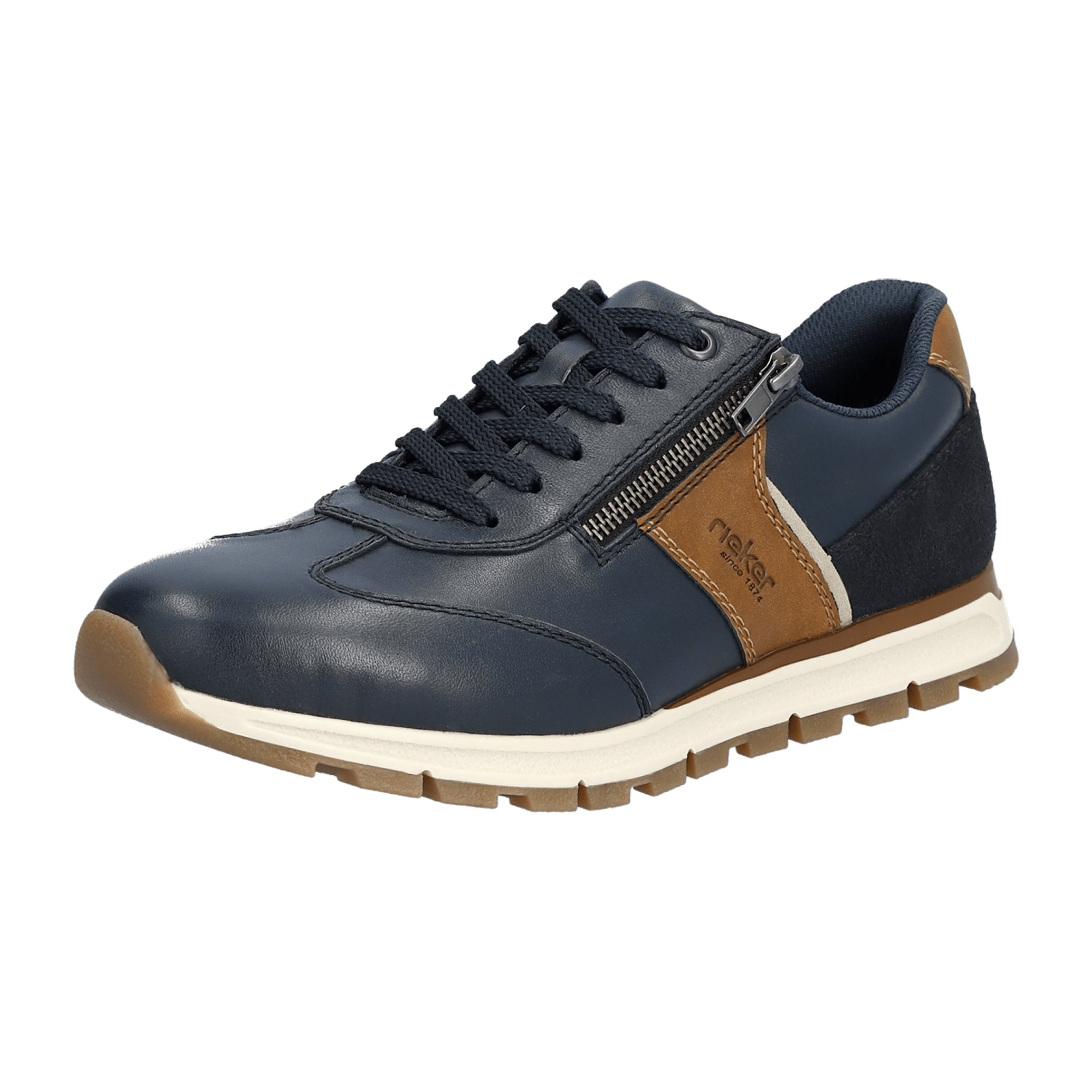 Rieker Men's Blue Leather Casual Shoes