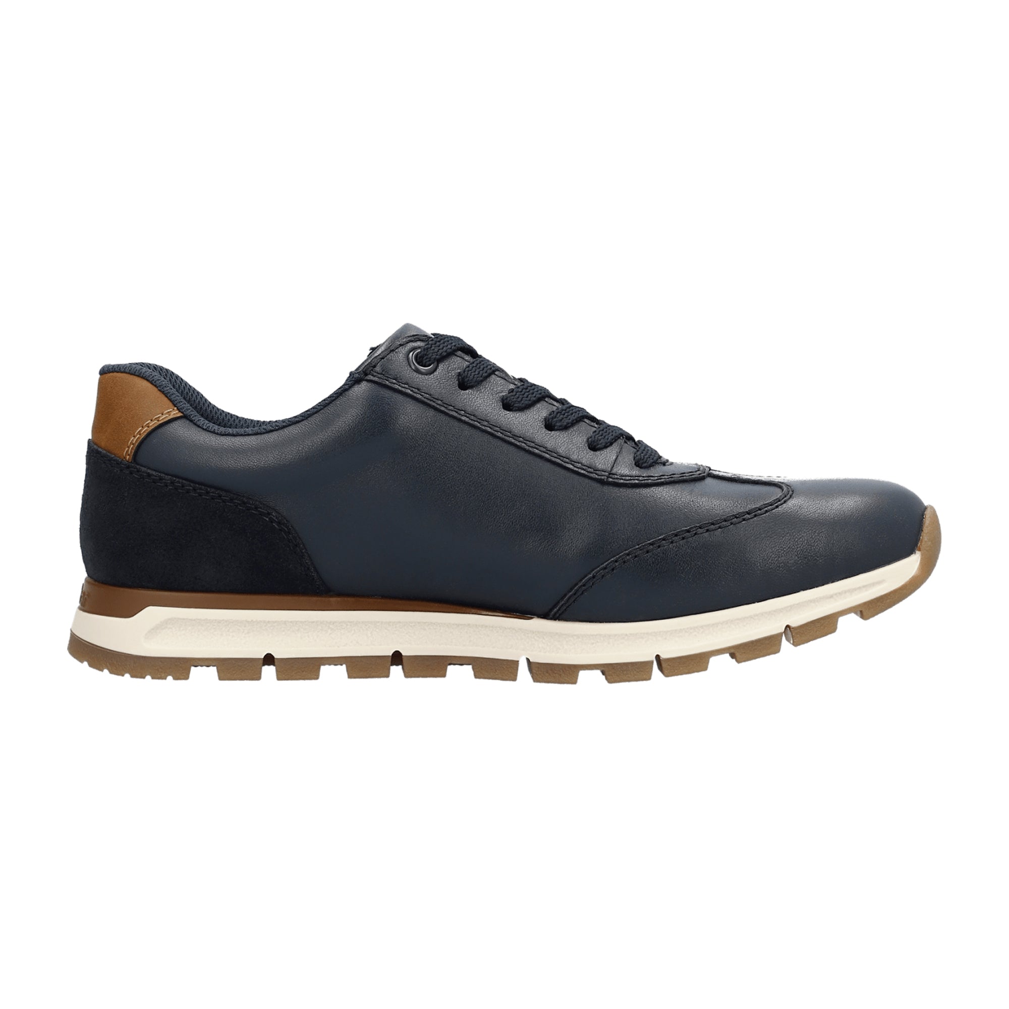 Rieker Men's Blue Leather Casual Shoes