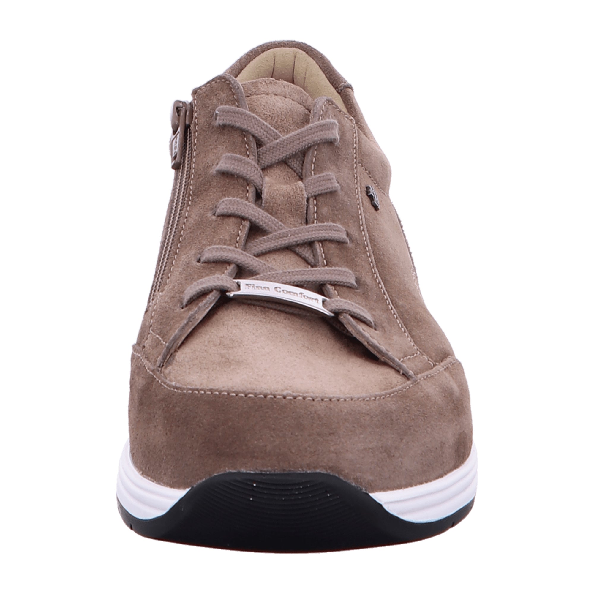 Finn Comfort Osorno Men's Sneakers | Comfortable Lace-Up Shoes in Oxide Brown & Grey | Wide Fit Leather Shoes