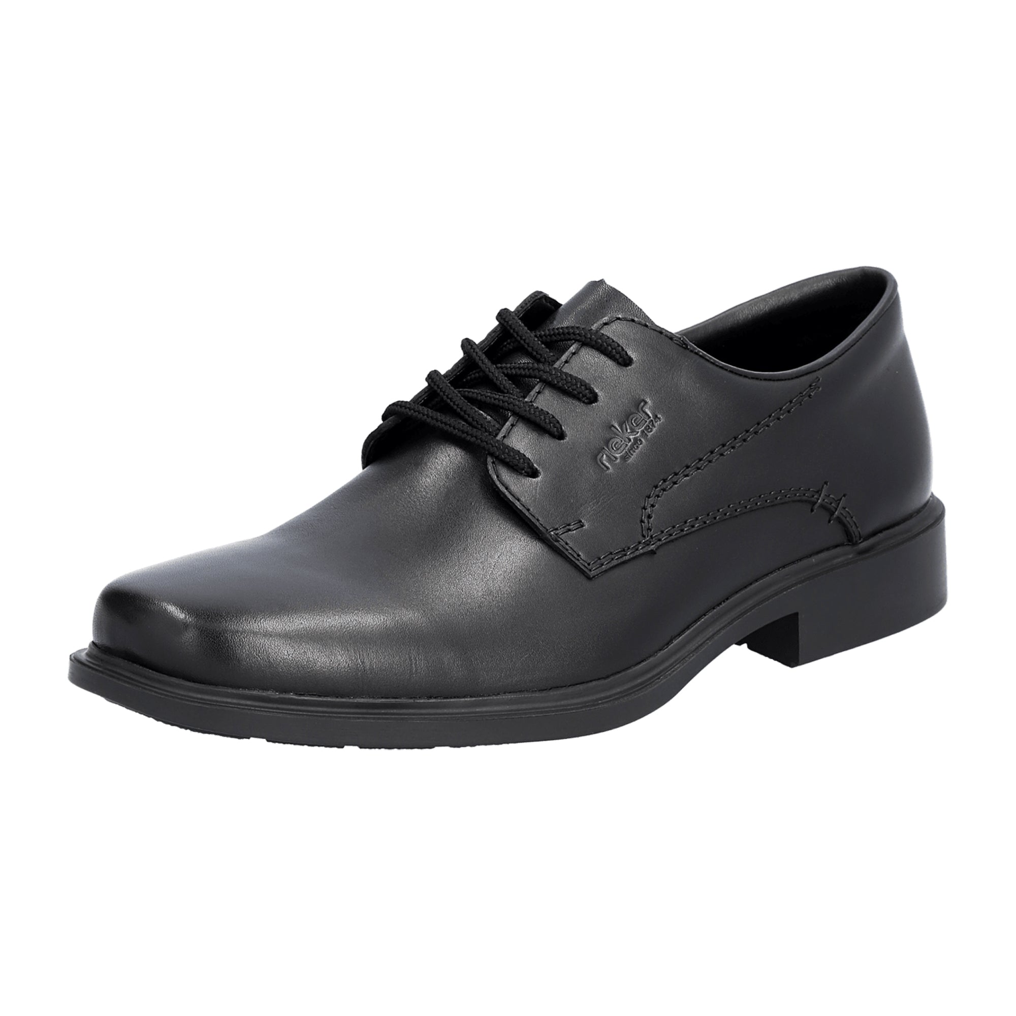 Rieker Men's Black Leather Shoes B000100 B00 Wide Fit Comfortable Sole