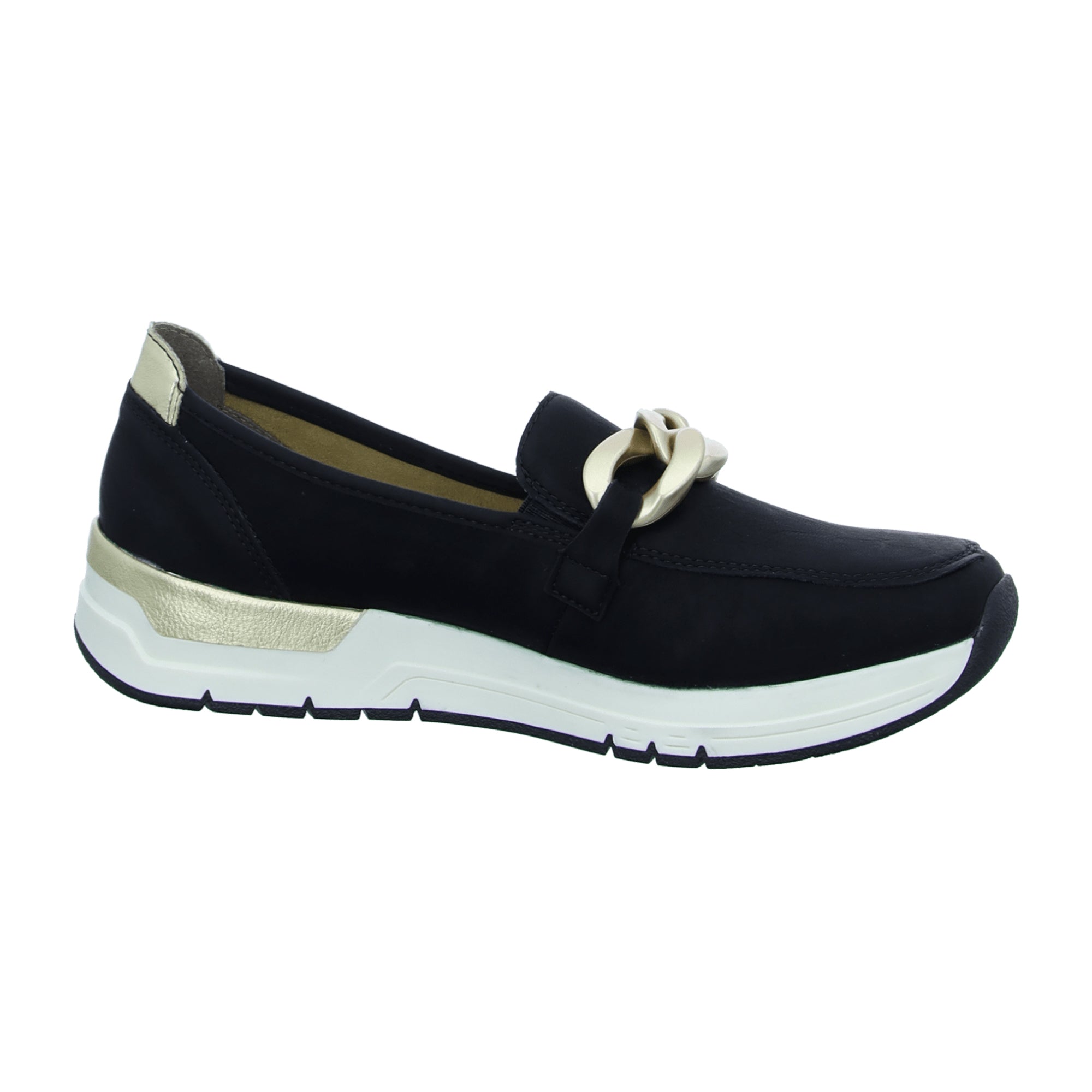 Rieker Nabukino Black Women's Slip-On Shoes with Removable Insole
