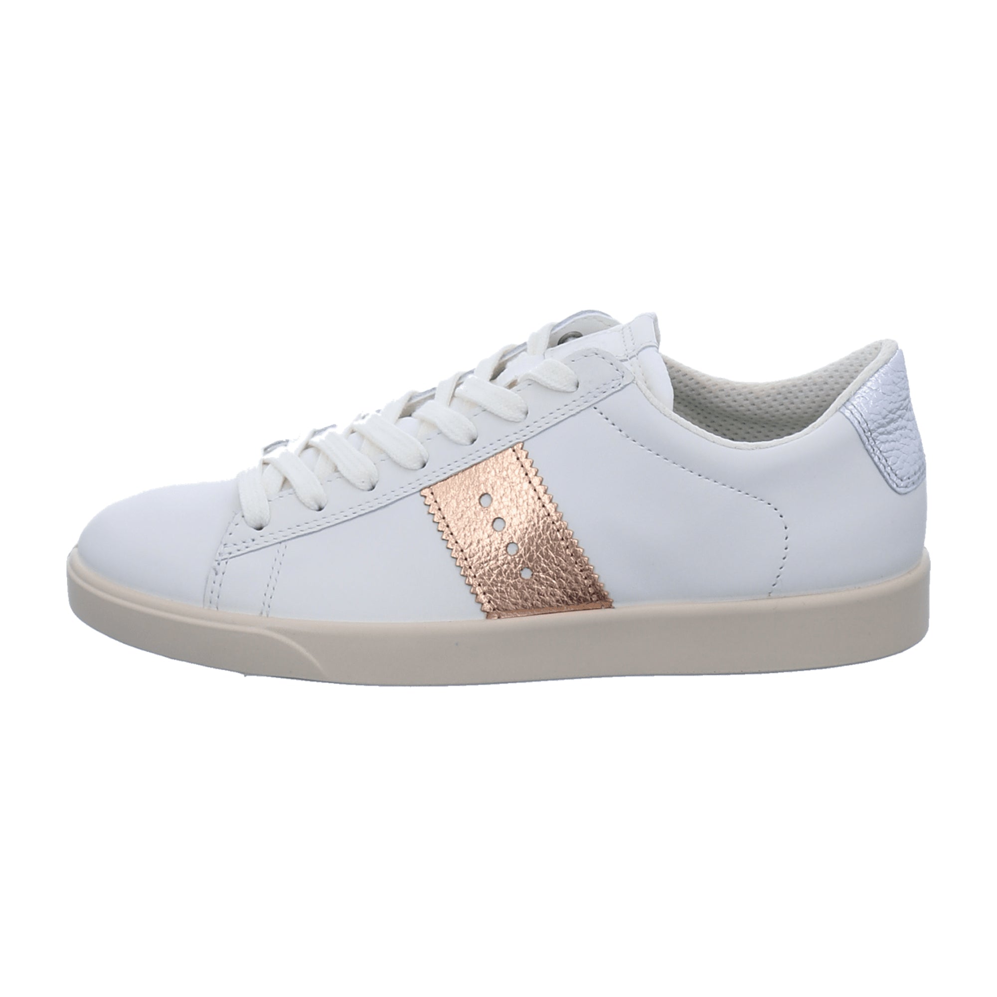 Ecco Street Lite Women's Sneakers in White Metallic | Stylish & Comfortable | Model 212803