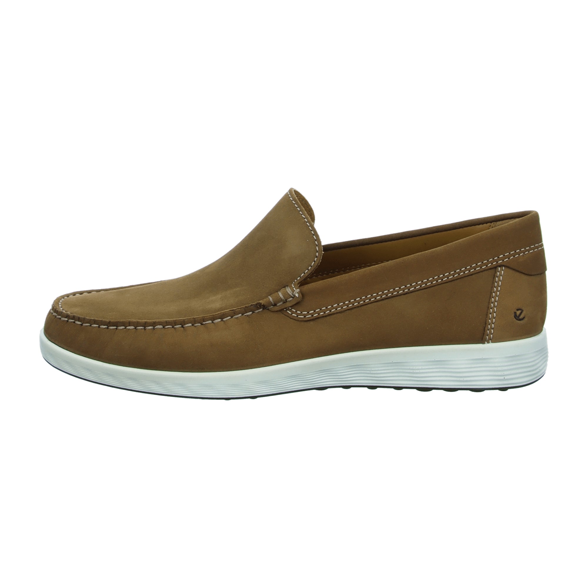 Ecco S Lite Moc Men's Slip-On Loafers, Brown Camel Nubuck, Durable & Stylish, Model 540514