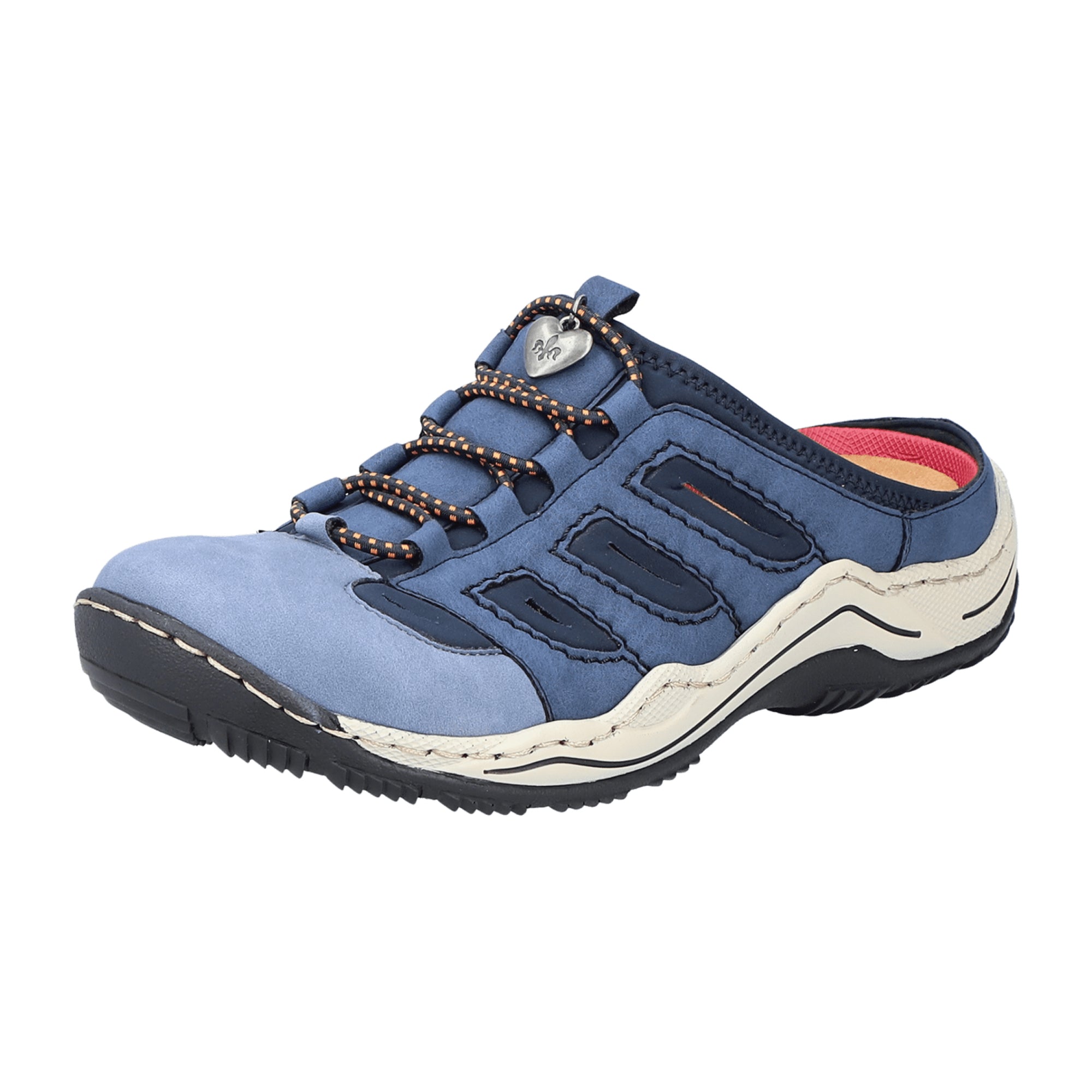 Rieker Nabukino Women's Blue Slip-On Shoes with Removable Insole - Bartel-Shop