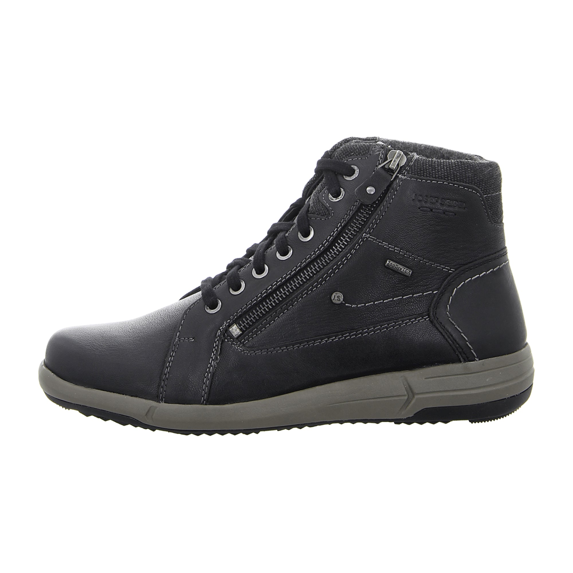 Comfortable Lace-up Shoes for Men by Josef Seibel in Black