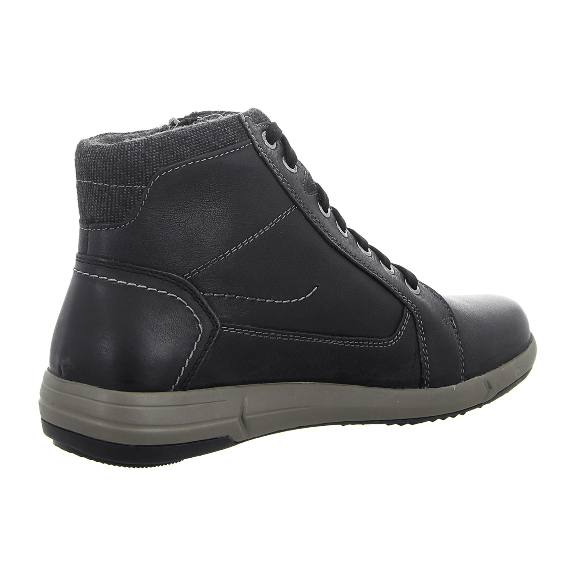 Comfortable Lace-up Shoes for Men by Josef Seibel in Black