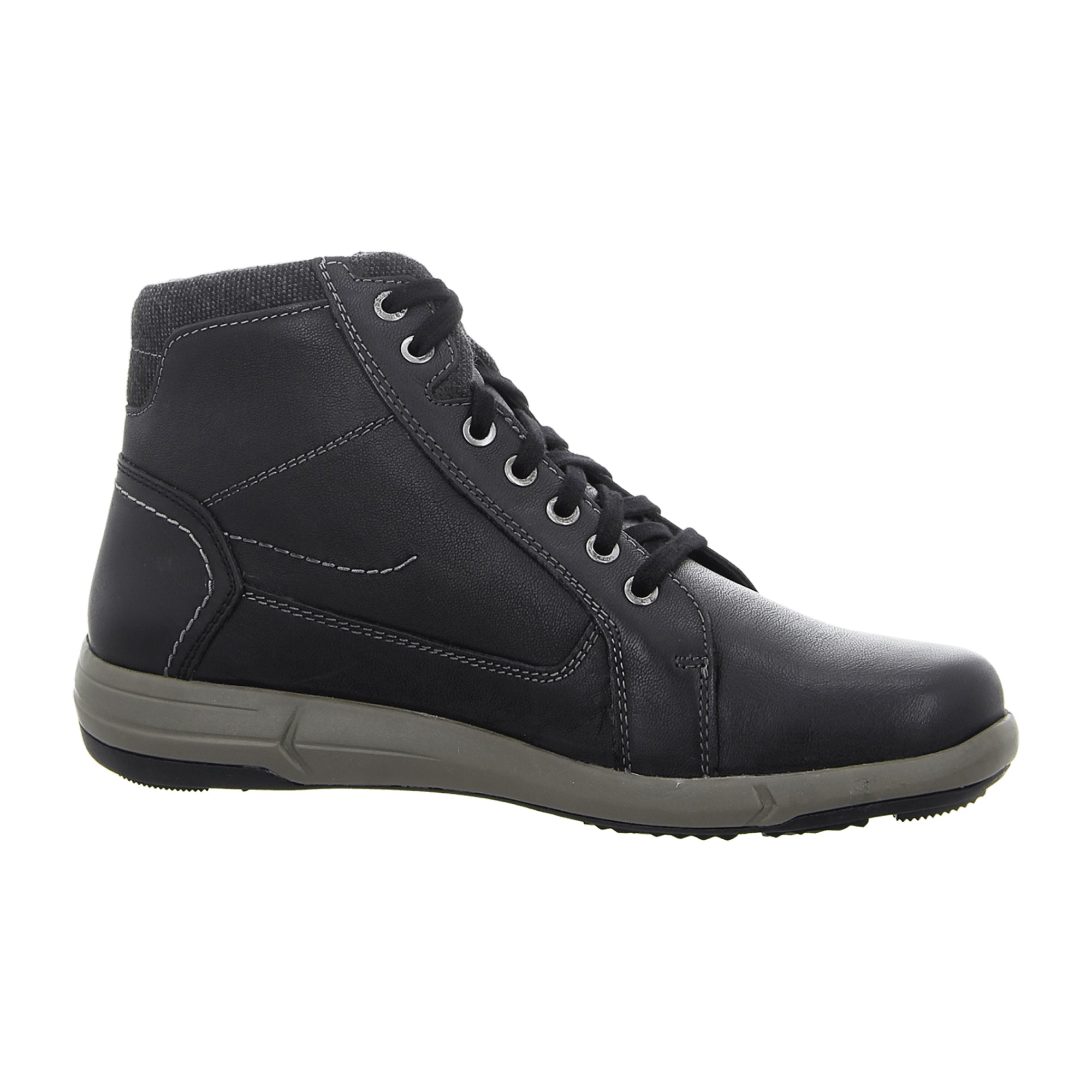 Comfortable Lace-up Shoes for Men by Josef Seibel in Black