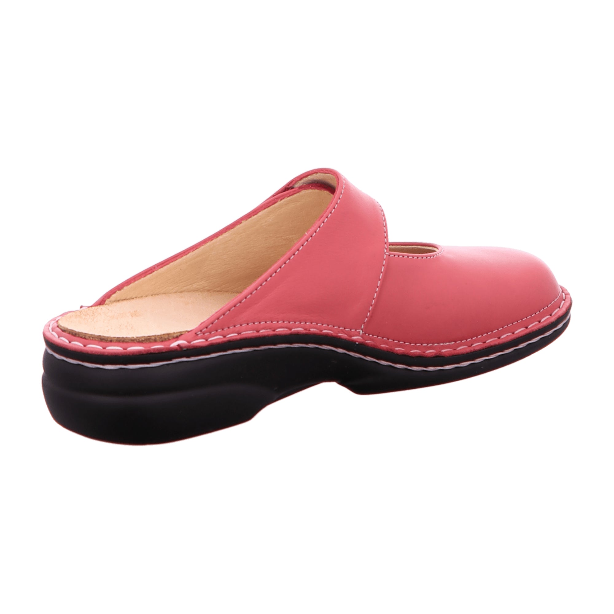 Finn Comfort Stanford Clogs - Women's Comfortable Pink Leather Slides with Adjustable Strap and Non-Slip Sole