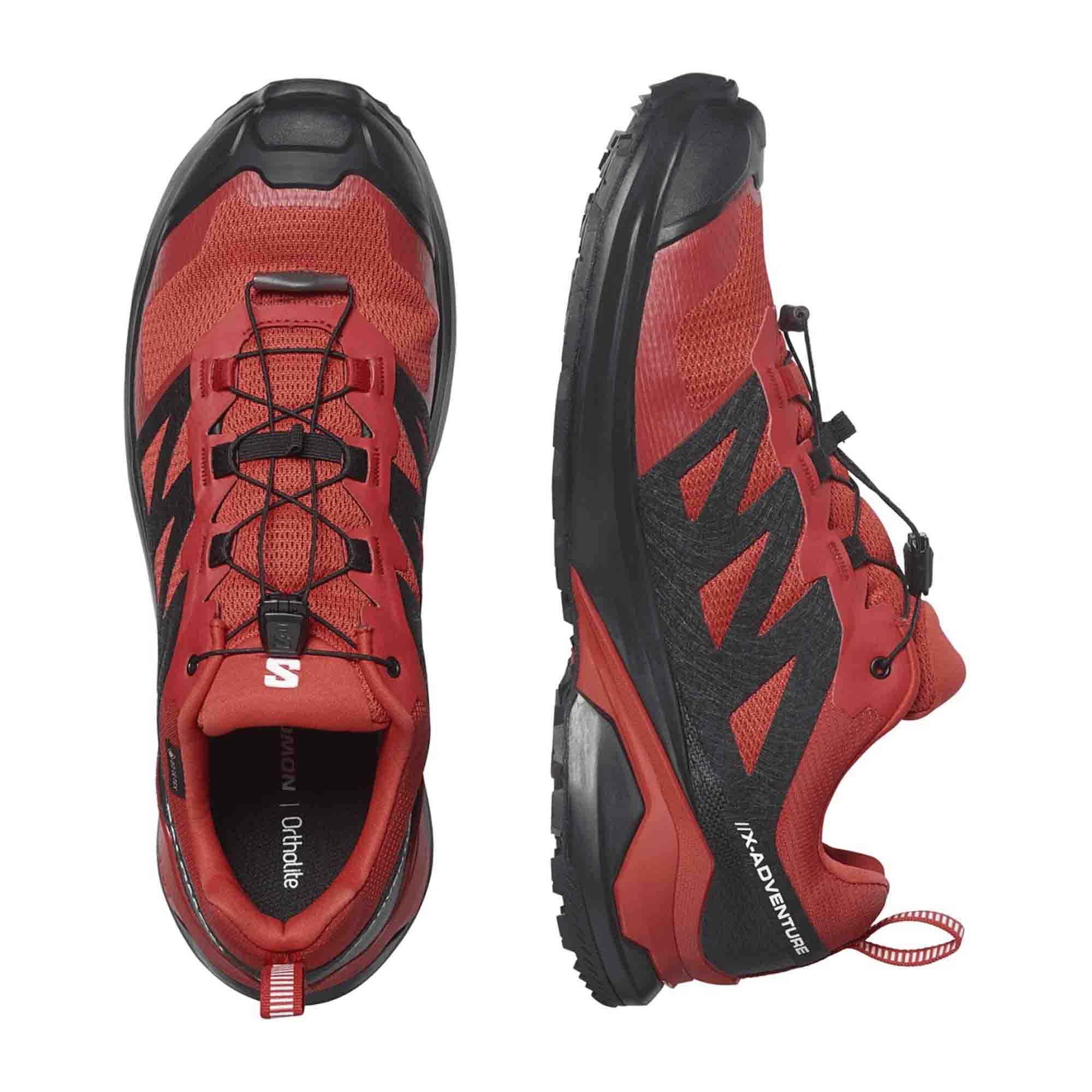 Salomon shoes X-ADVENTURE GTX Black/B for men, red