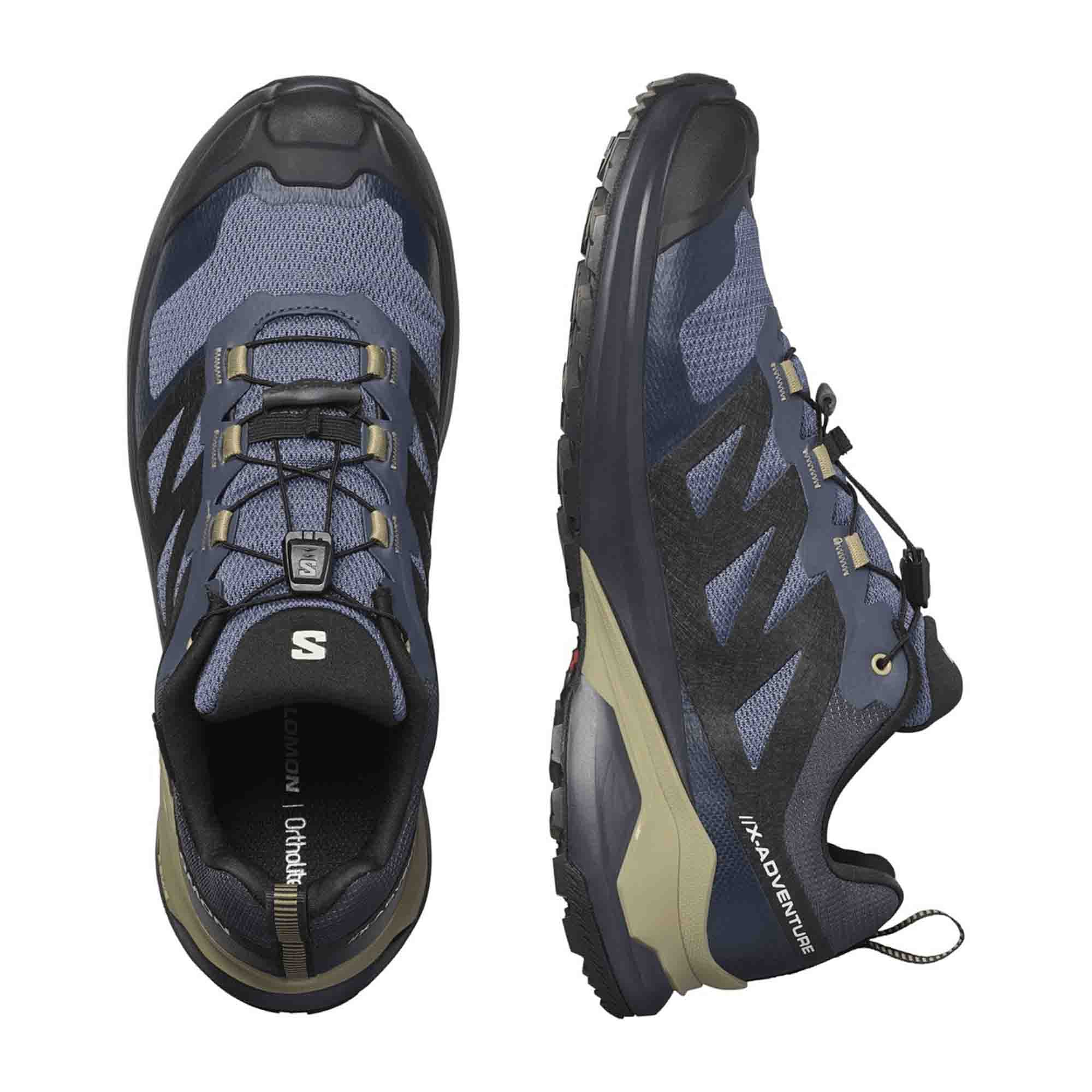Salomon shoes X-ADVENTURE GTX Black/B for men, blue