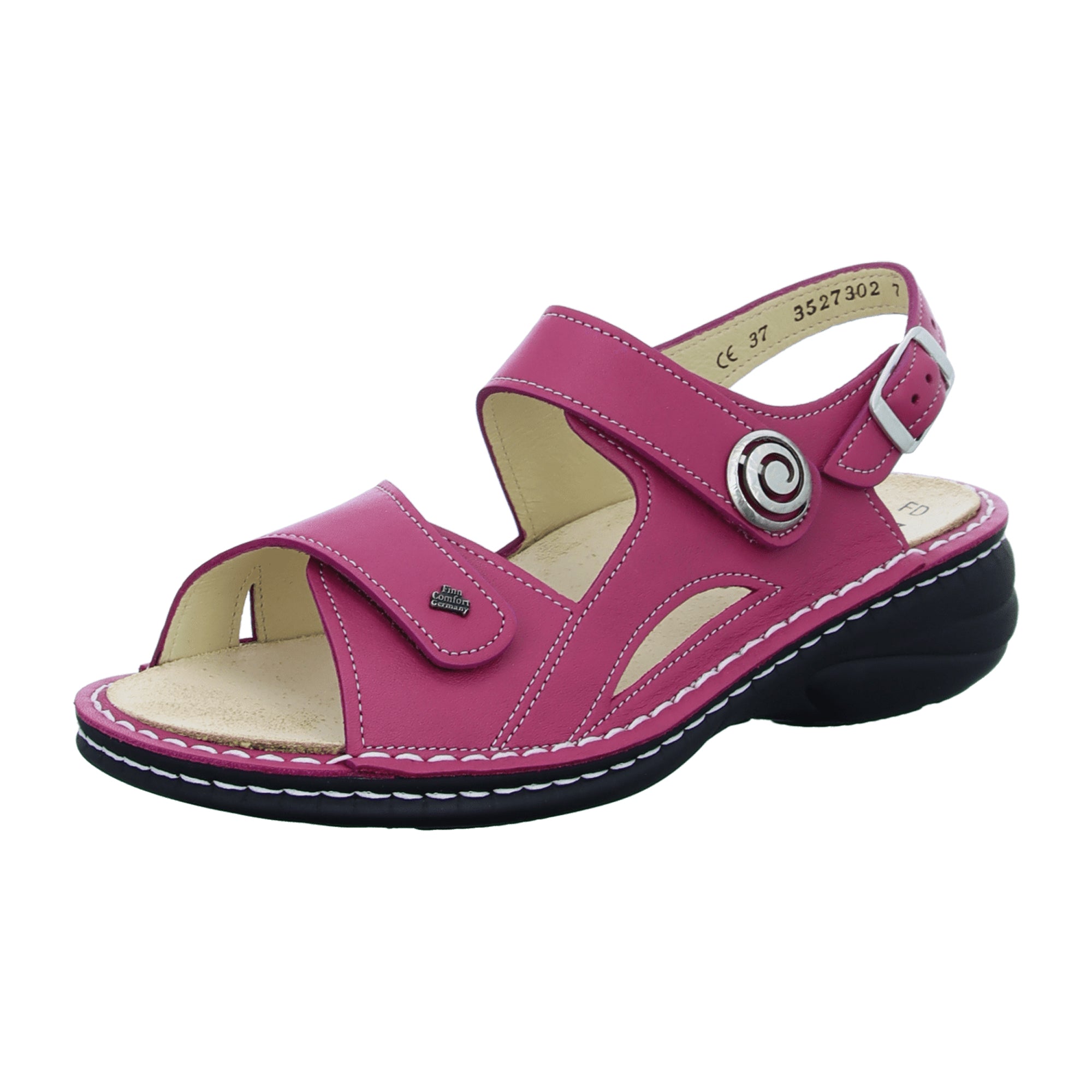 Finn Comfort Denia Women's Comfortable Slip-On Shoes, Vibrant Pink