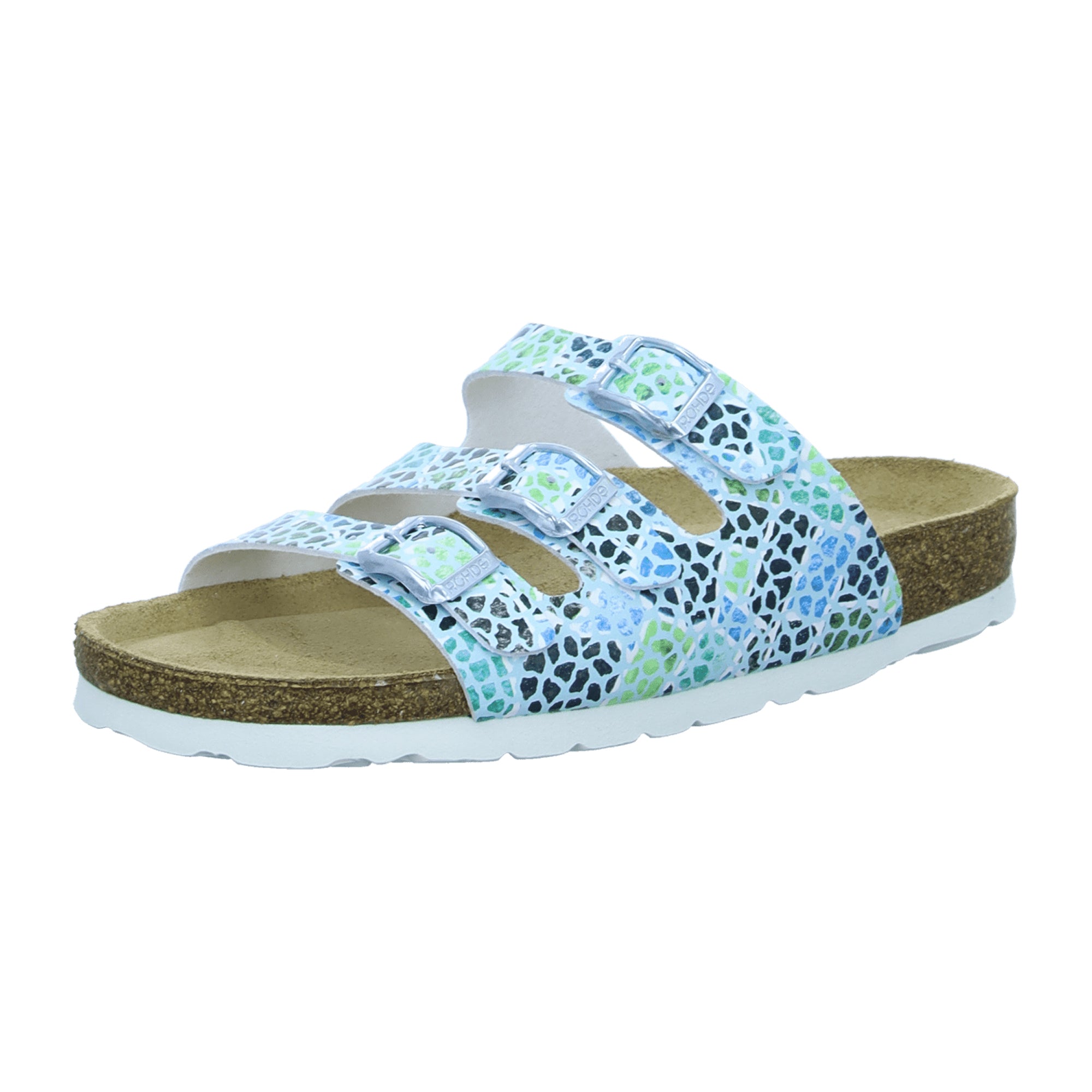Rohde Alba Blue Women's Shoes Textile Synthetic Flat White Sole Normal Width