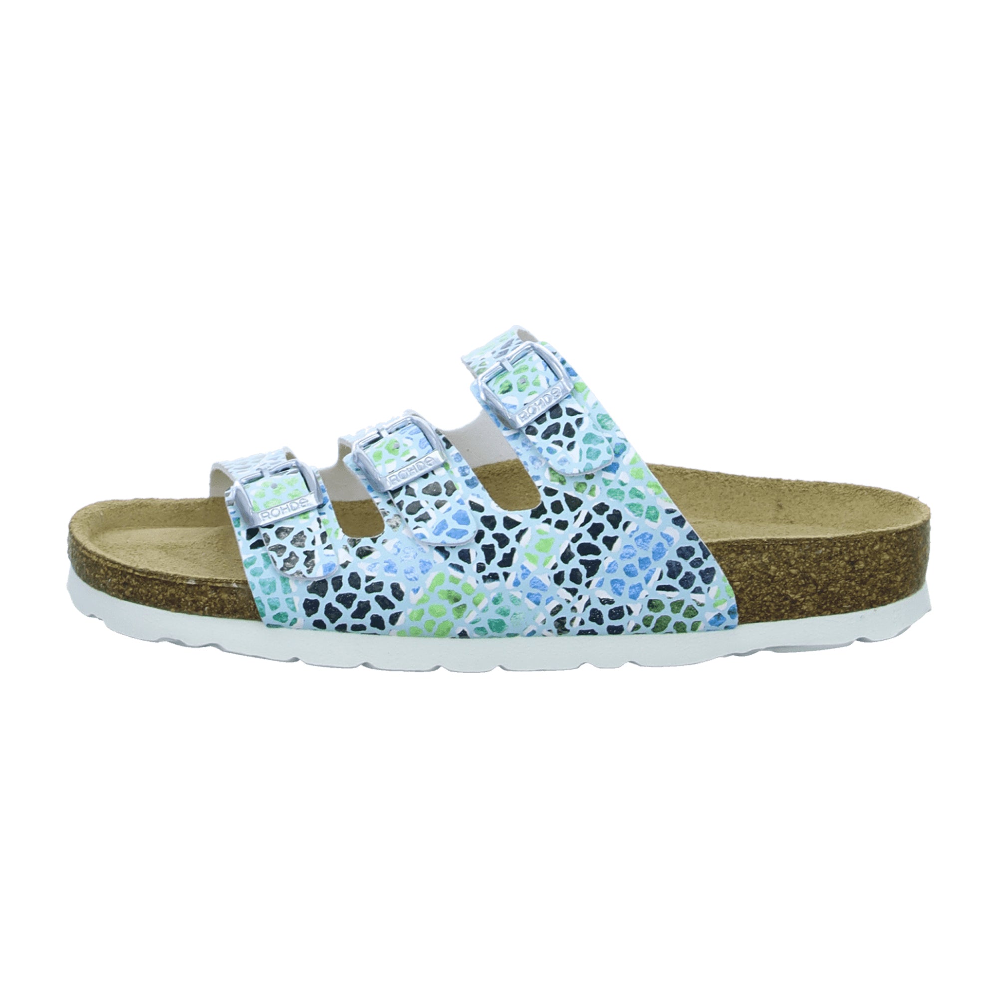 Rohde Alba Blue Women's Shoes Textile Synthetic Flat White Sole Normal Width