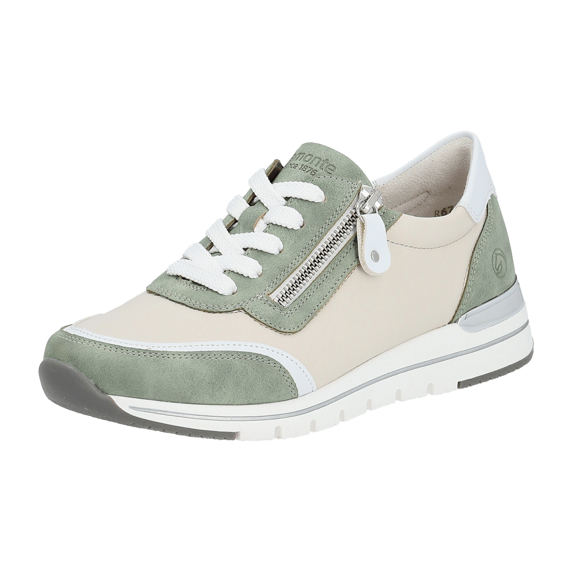 Remonte FS Women's White Leather Lace-Up Shoes with Flat Heel