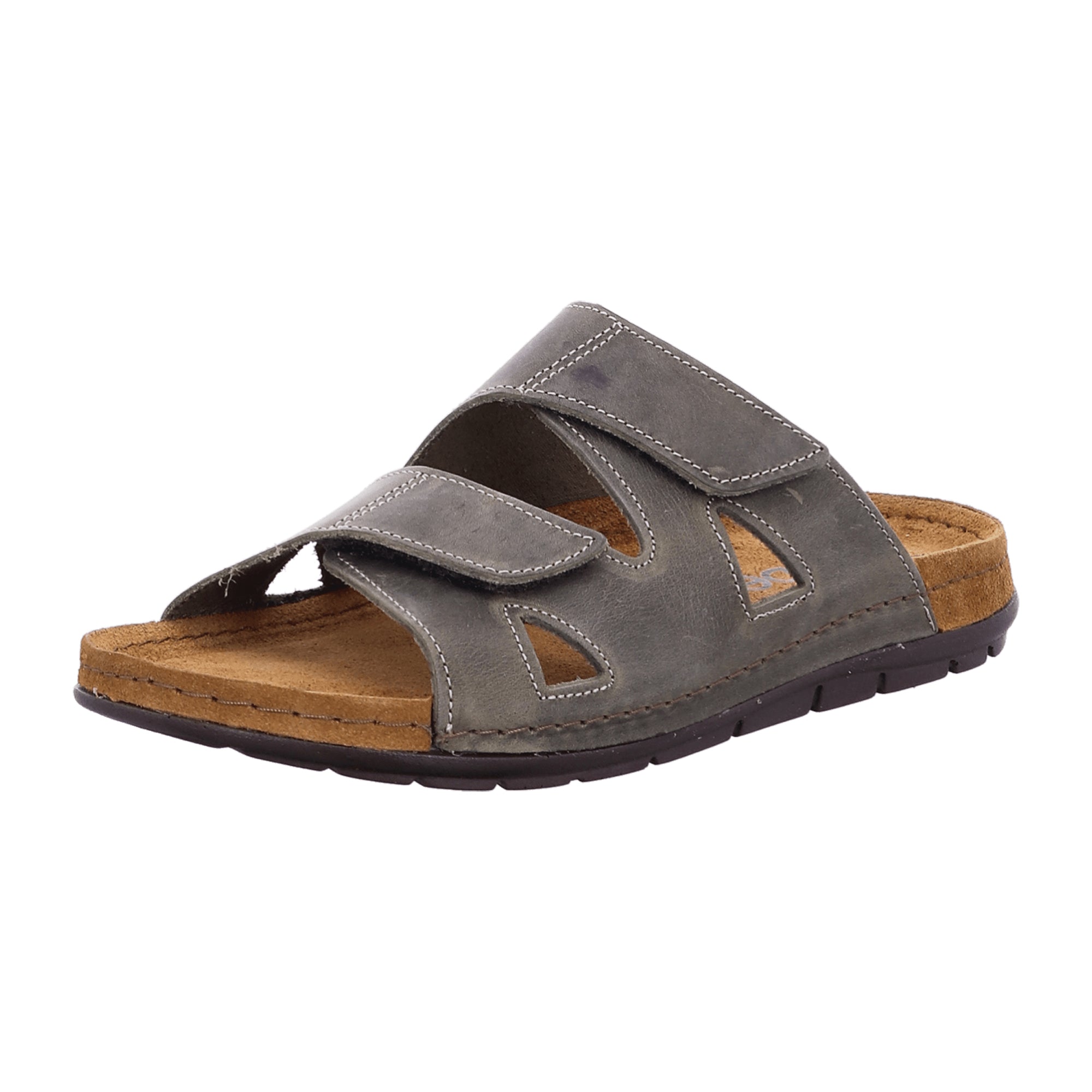 Rohde Rodigo H Men's Olive Leather Sandals with Velcro Strap