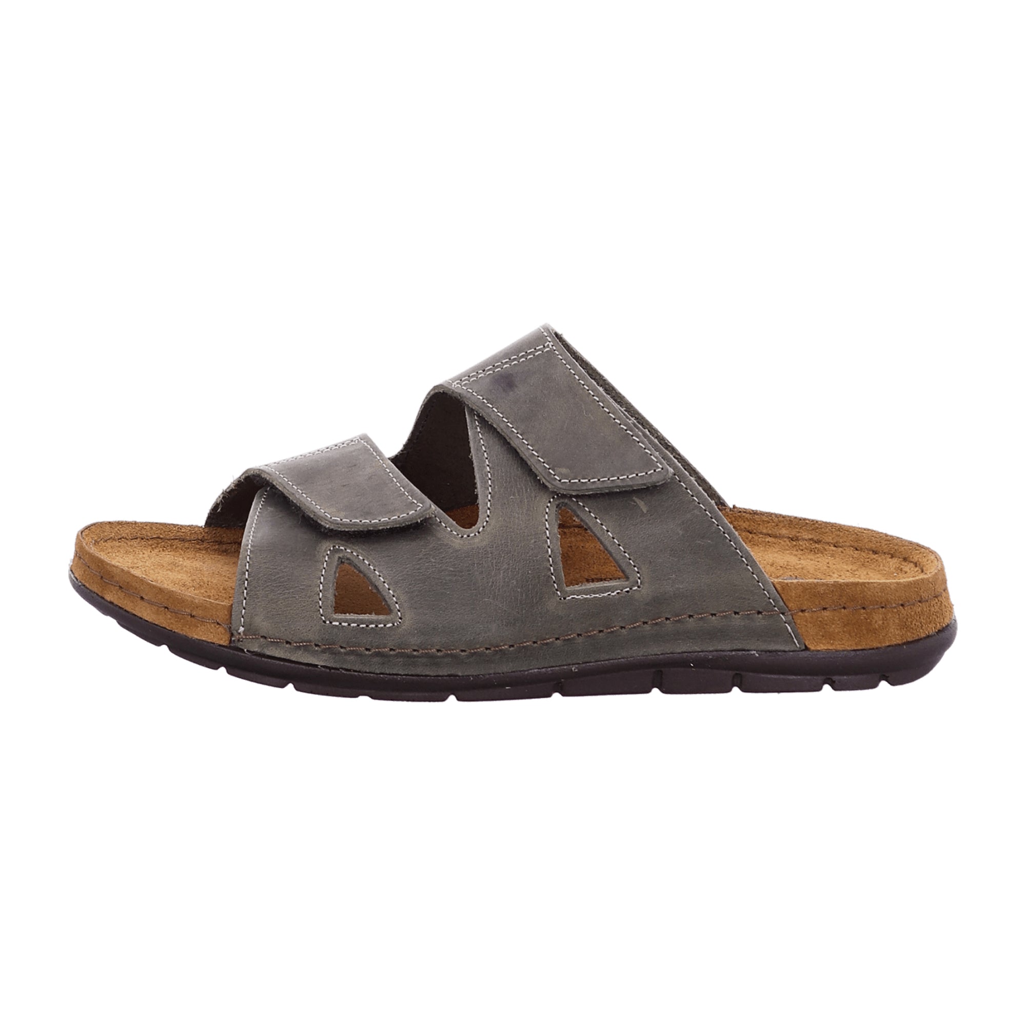 Rohde Rodigo H Men's Olive Leather Sandals with Velcro Strap