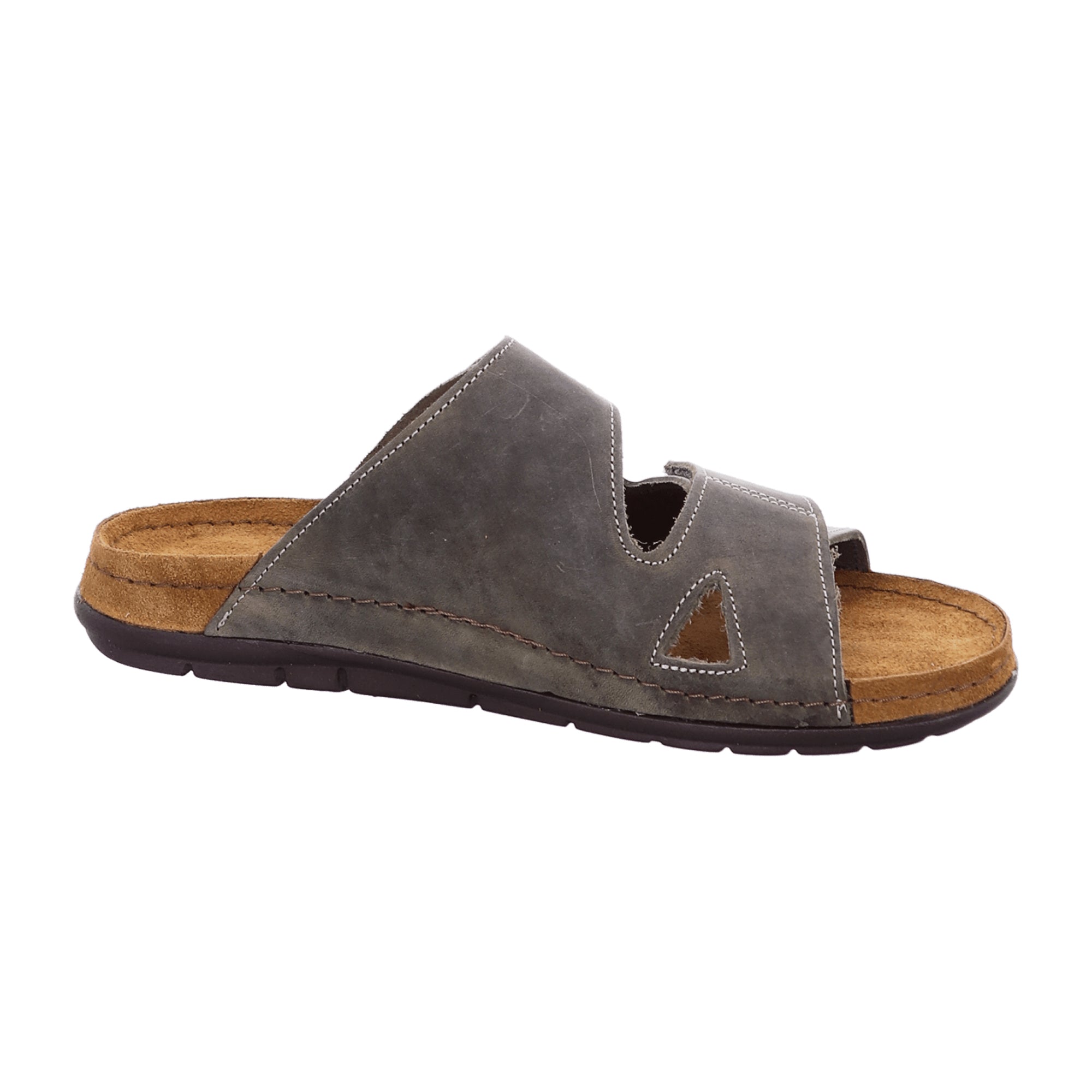 Rohde Rodigo H Men's Olive Leather Sandals with Velcro Strap