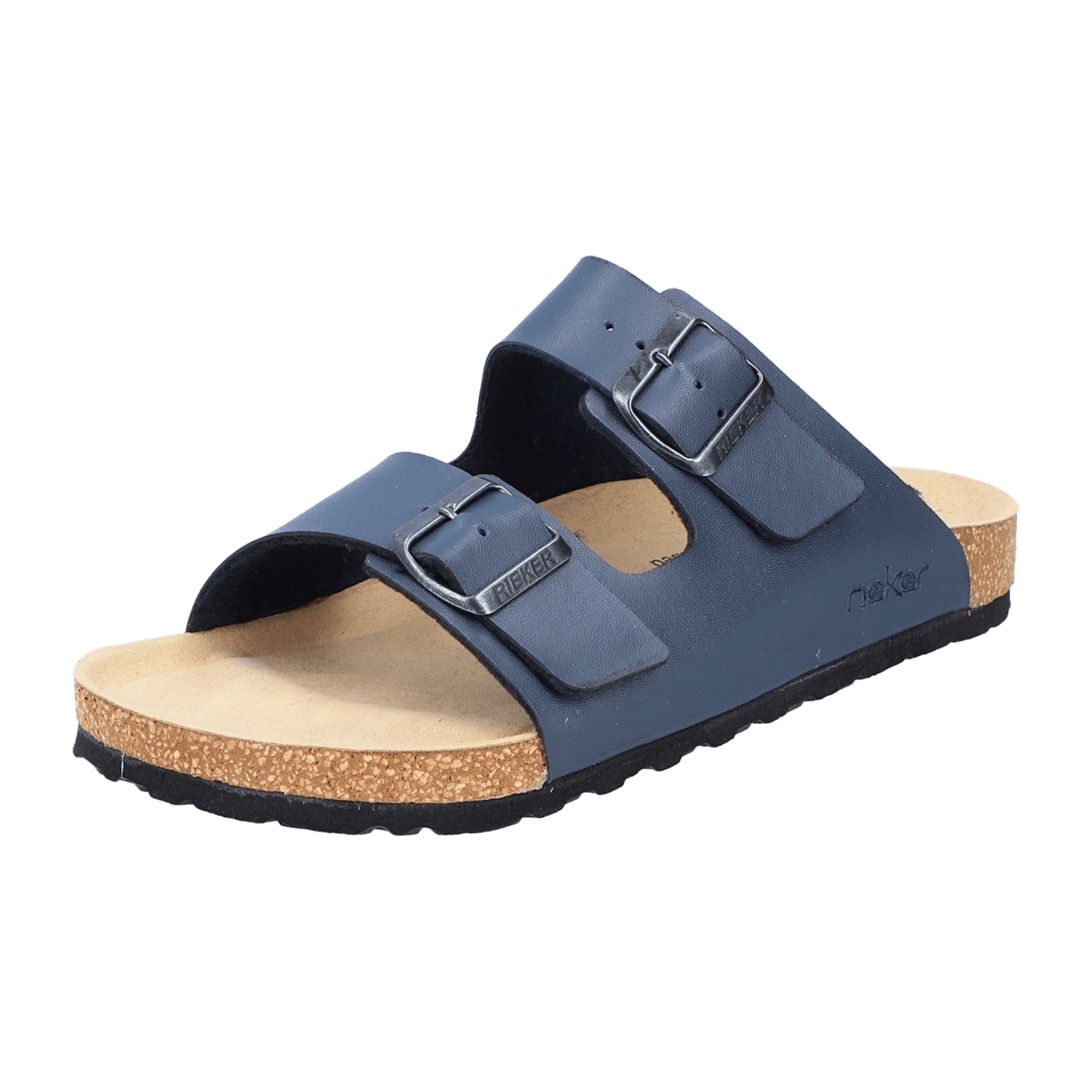Rieker Men's Blue Sandals Comfortable Open Toe Casual Synthetic Leather