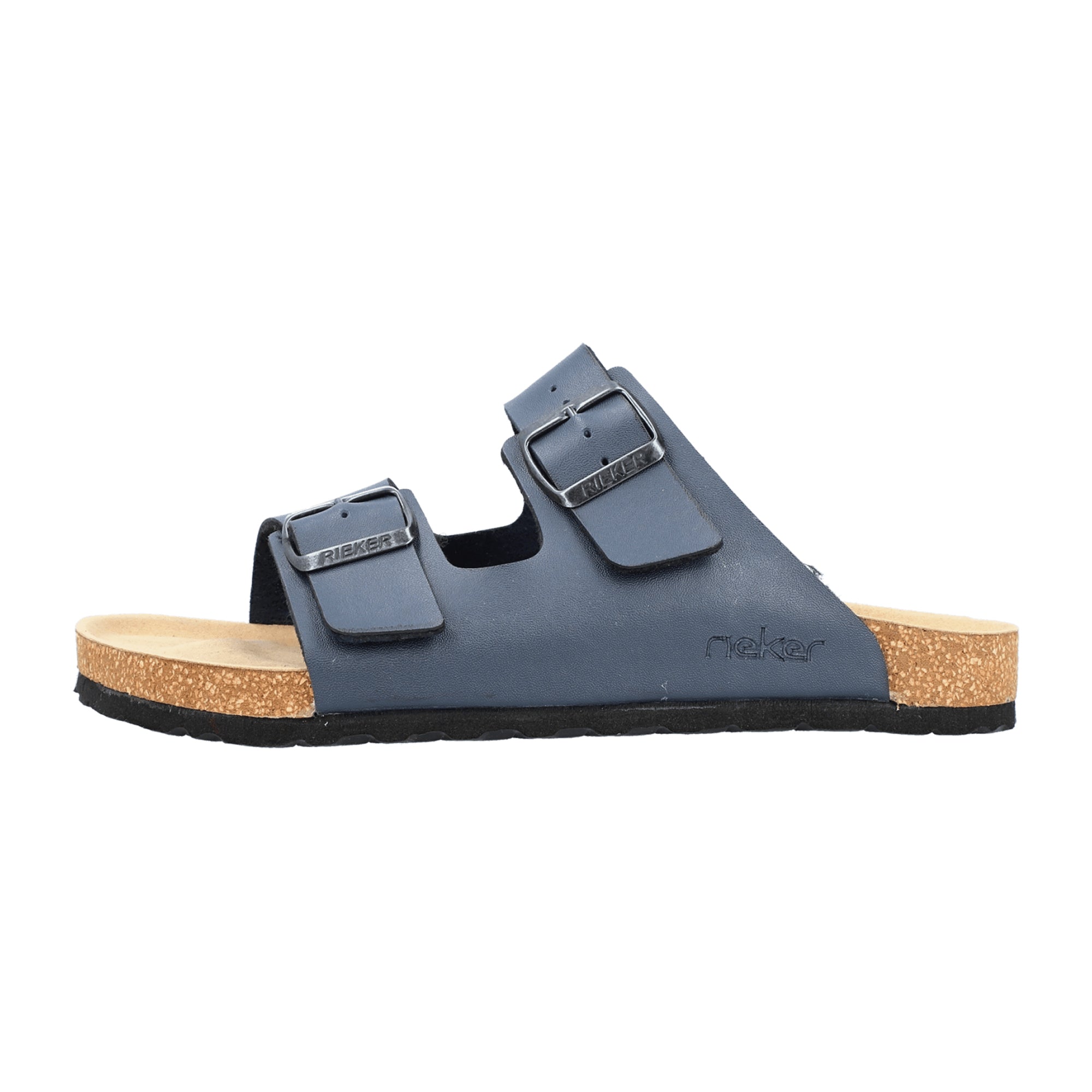 Rieker Men's Blue Sandals Comfortable Open Toe Casual Synthetic Leather