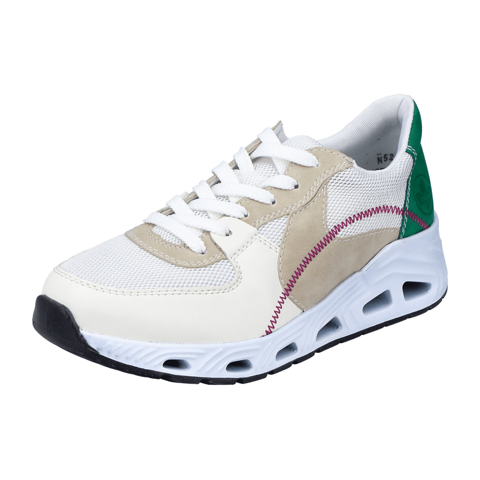 Rieker FSK White Women's Casual Shoes Synthetic Leather Flat Heel