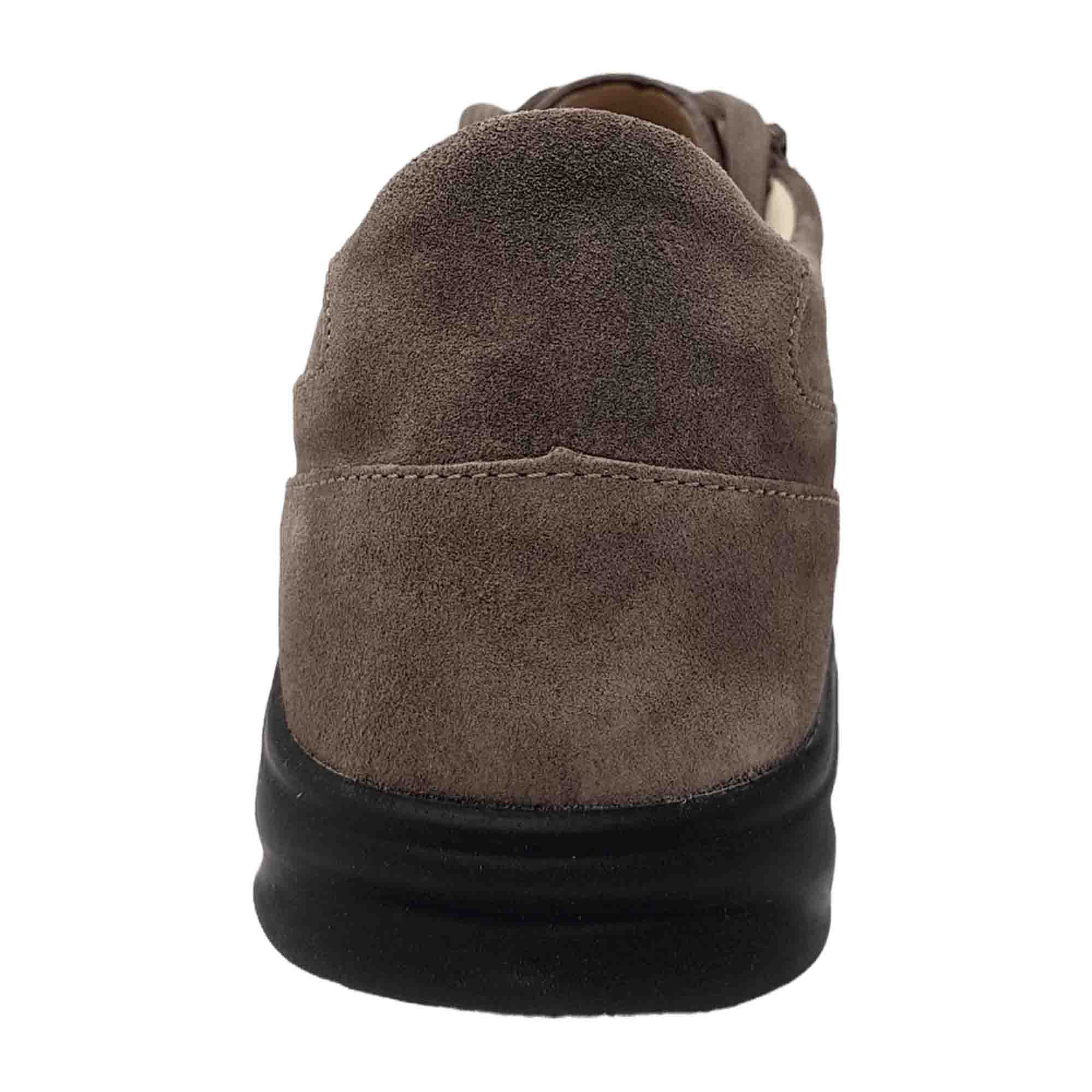Finn Comfort Huaraz Men's Comfort Shoes - Stylish Brown Suede Leather Lace-Up with Side Zipper